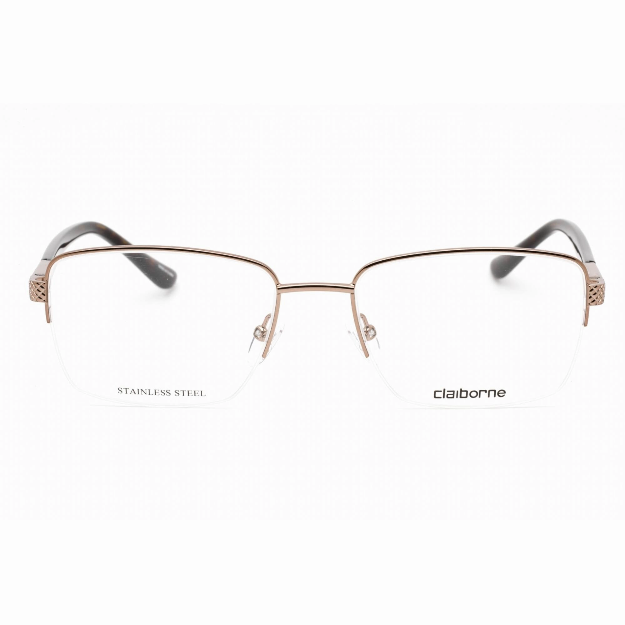 Liz Claiborne Men's Eyeglasses - Light Brown Metal Rectangular Frame | CB 262 TUI