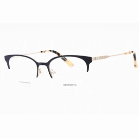 Liz Claiborne Women's Eyeglasses - Blue Gold Oval Half Rim Metal Frame | L 658 0KY2 00