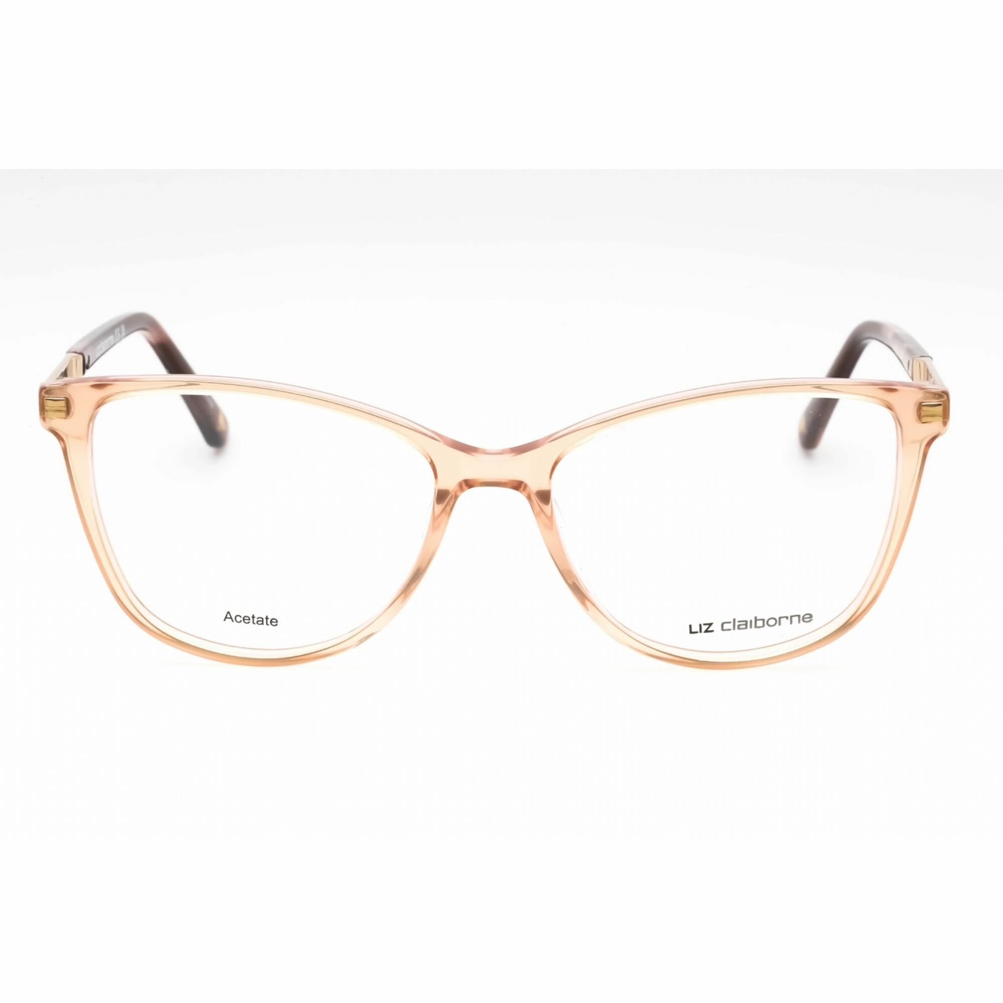 Liz Claiborne Women's Eyeglasses - Peach Plastic Cat Eye Full Rim | L 676 0733 00