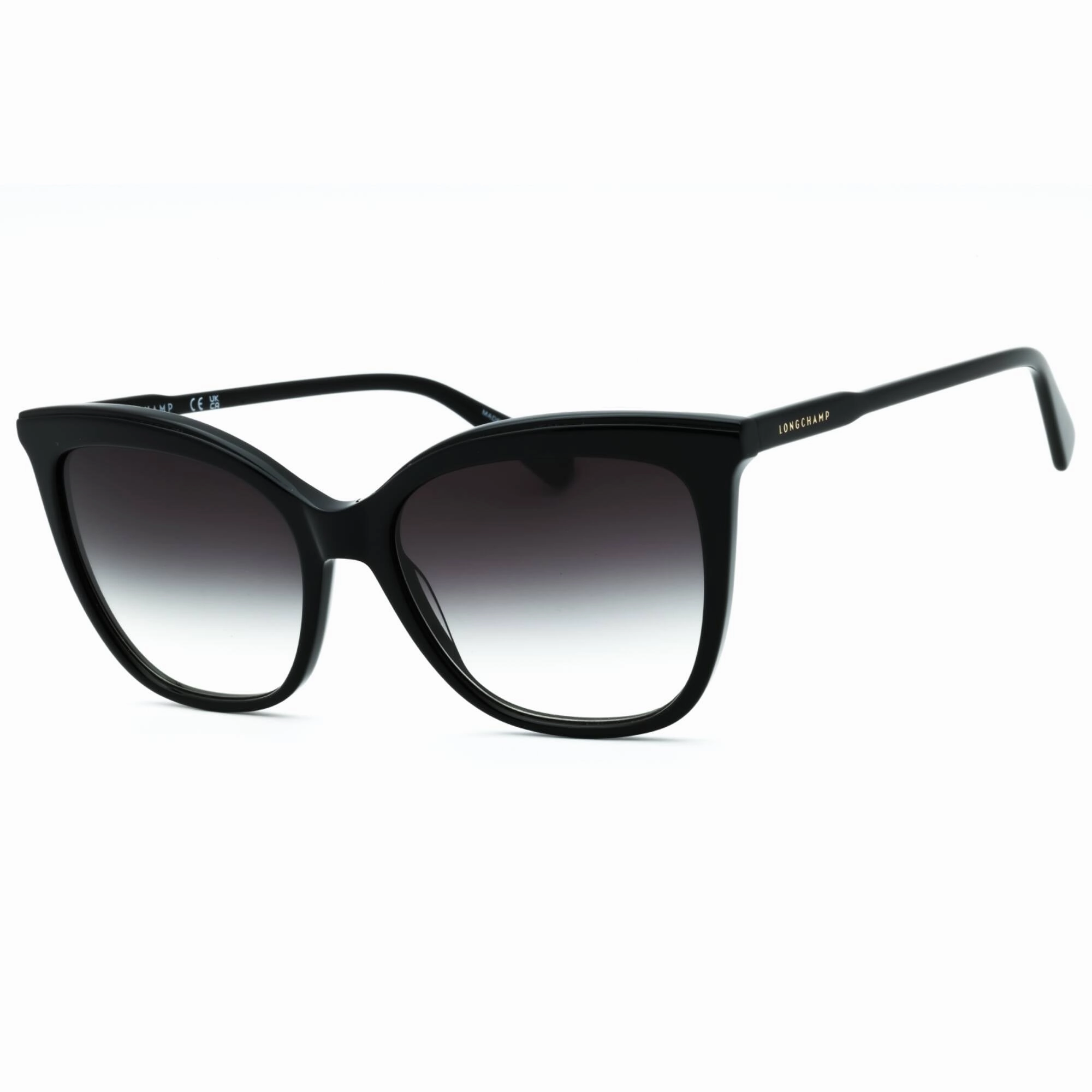 Longchamp Women's Sunglasses - Black Acetate Full Rim Cat Eye Shape Frame| LO729S 001