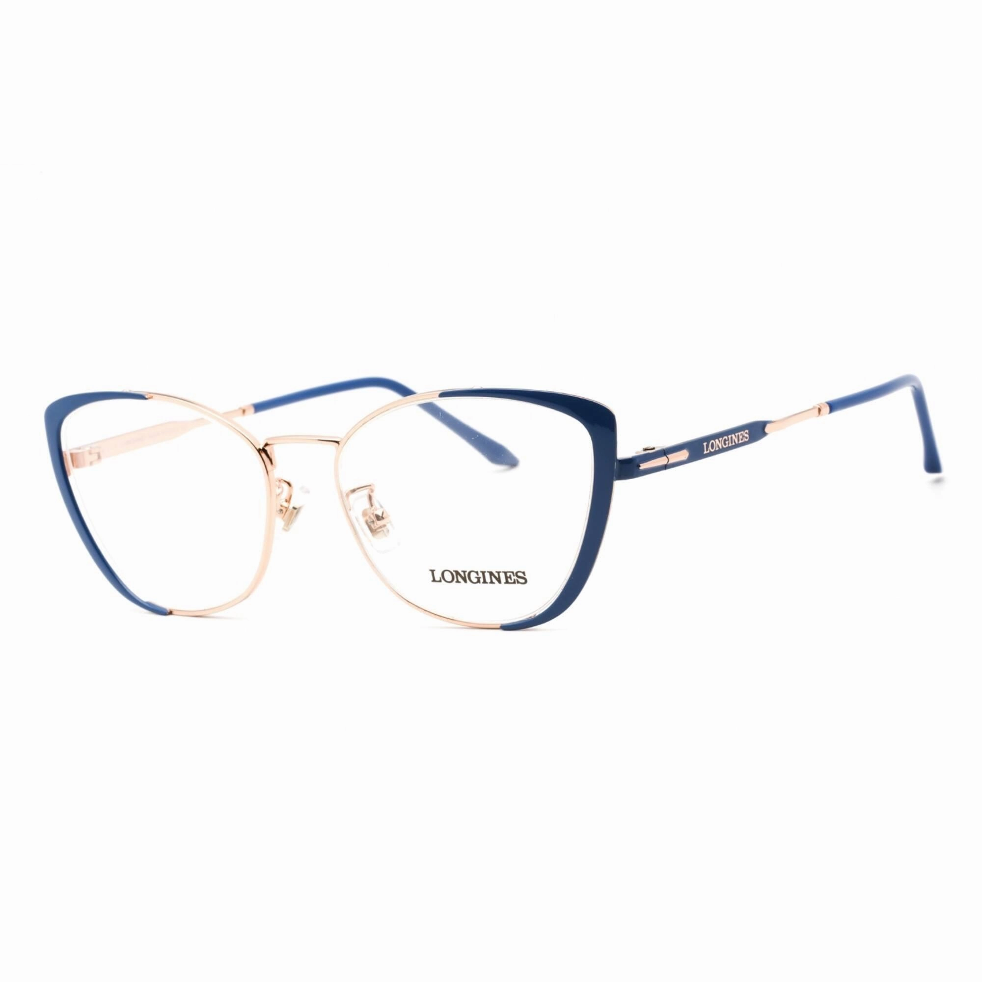 Longines Women's Eyeglasses - Blue Gold Cat Eye Full Rim Frame Clear | LG5011-H 090