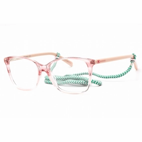 M Missoni Women's Eyeglasses - Pink Horn Rectangular Plastic Frame | MMI 0010 0JLG 00