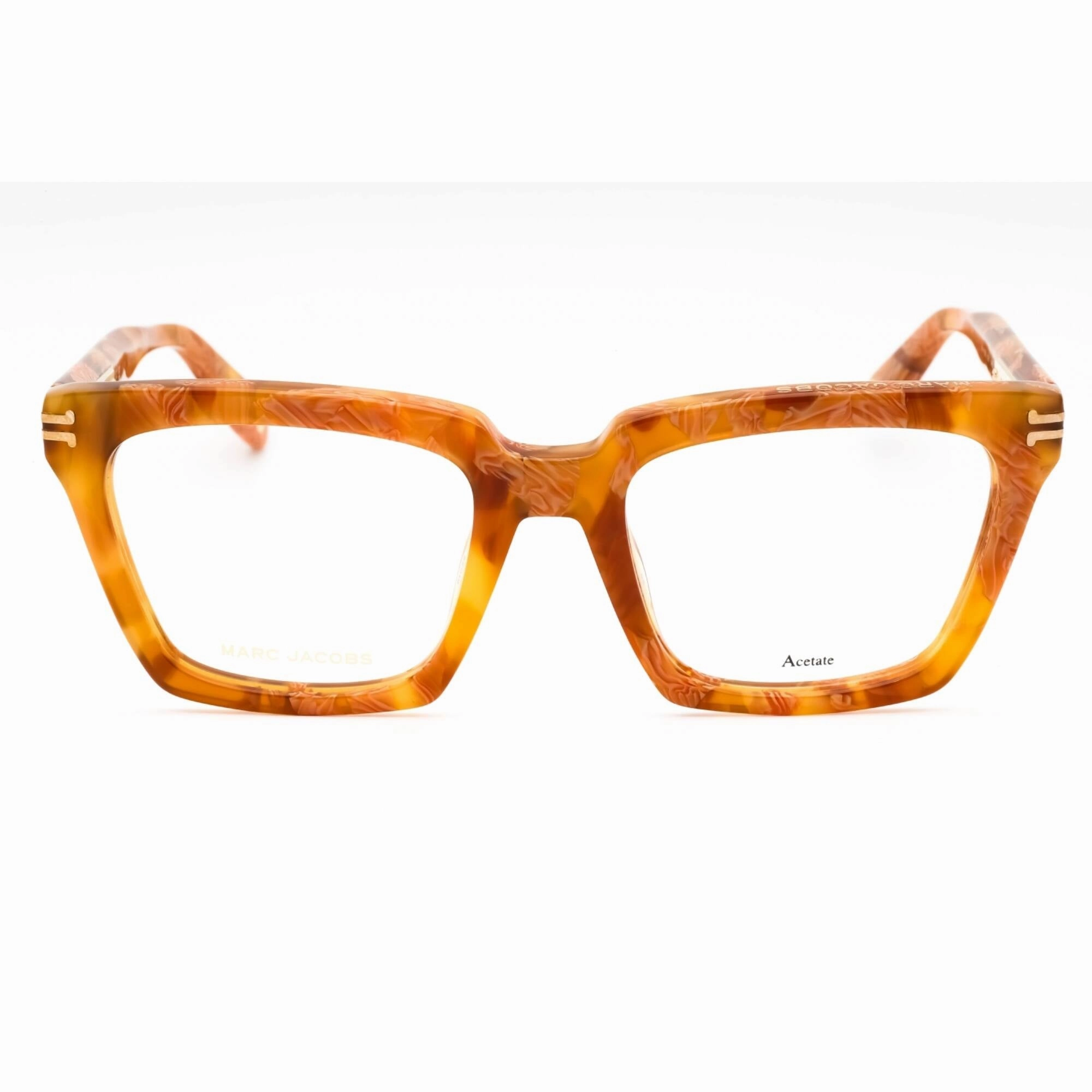 Marc Jacobs Women's Eyeglasses - Brown Marble Plastic Square Shape Frame | MJ 1100 03Y