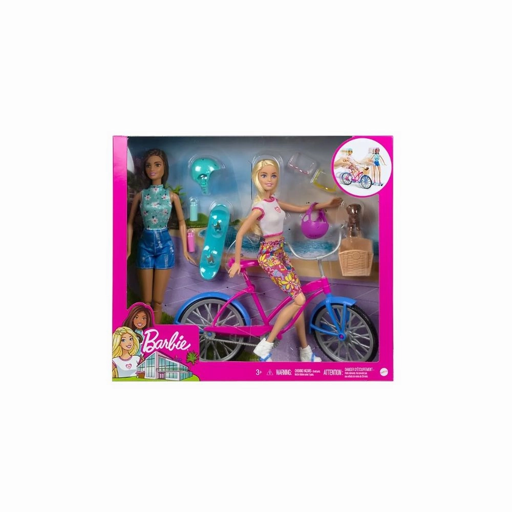 Mattel 990283538 Barbie Outdoor Bike Playset Bundle