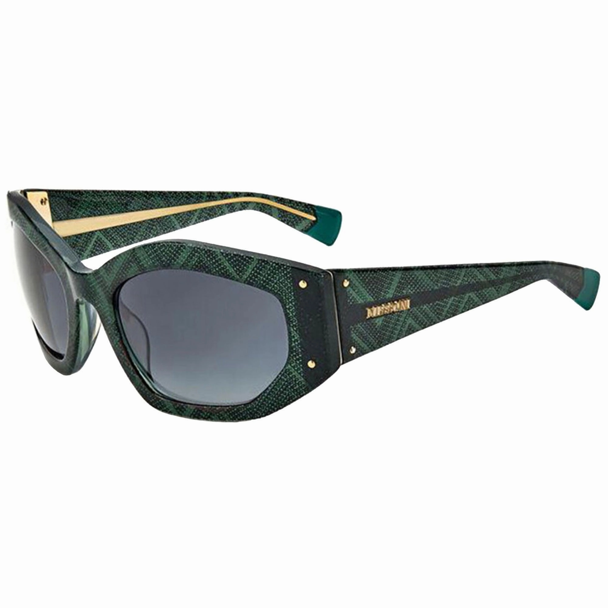 Missoni Women's Sunglasses - Green Pattern Plastic Geometric Frame | MIS 0001/S 06HO