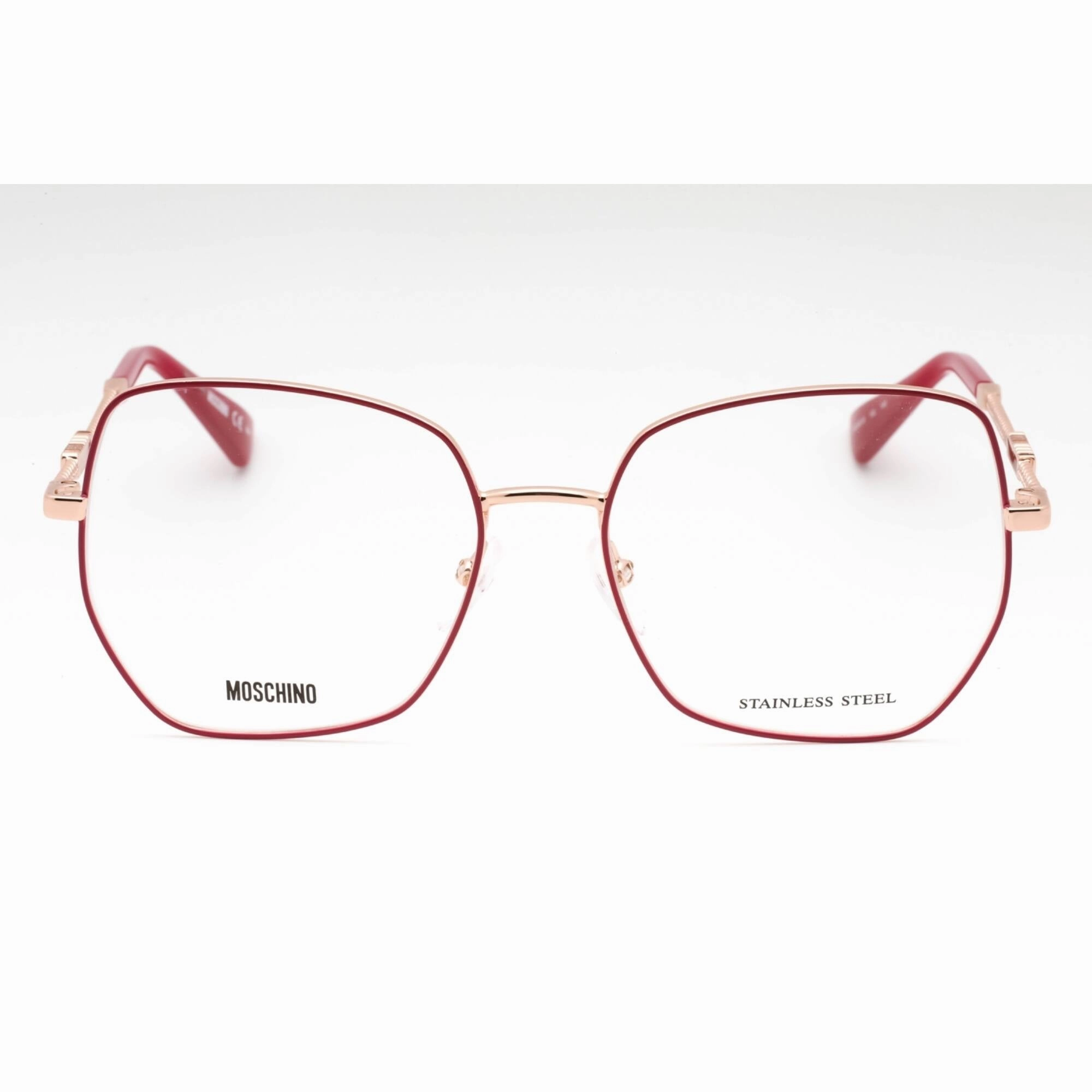 Moschino Women's Eyeglasses - Cyclamen Copper Gold Butterfly Full Rim | MOS610 12L