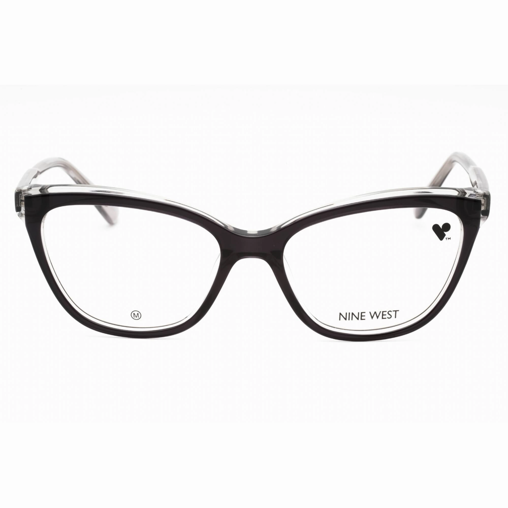 Nine West Women's Eyeglasses - Grey Smoke Laminate Acetate Cat Eye Frame | NW5219 016