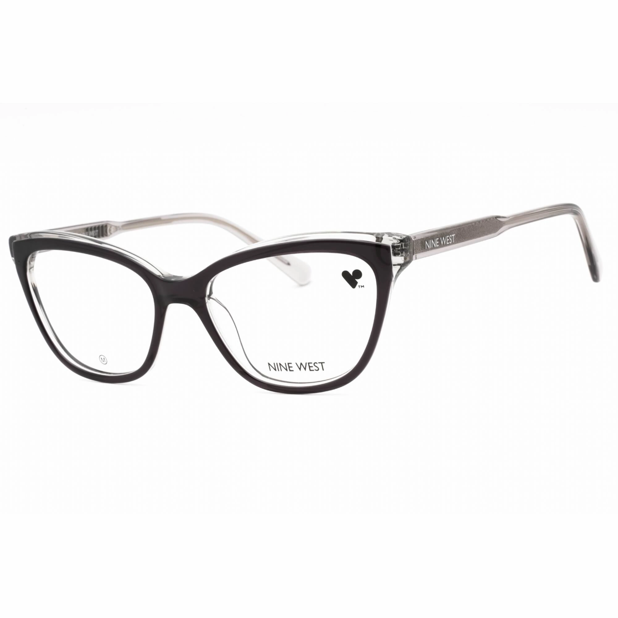 Nine West Women's Eyeglasses - Grey Smoke Laminate Acetate Cat Eye Frame | NW5219 016