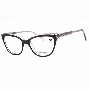Nine West Women's Eyeglasses - Grey Smoke Laminate Acetate Cat Eye Frame | NW5219 016