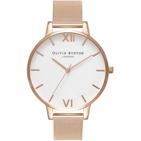OLIVIA BURTON OB15BD79 Big Dial Rose Gold Women's Mesh Watch