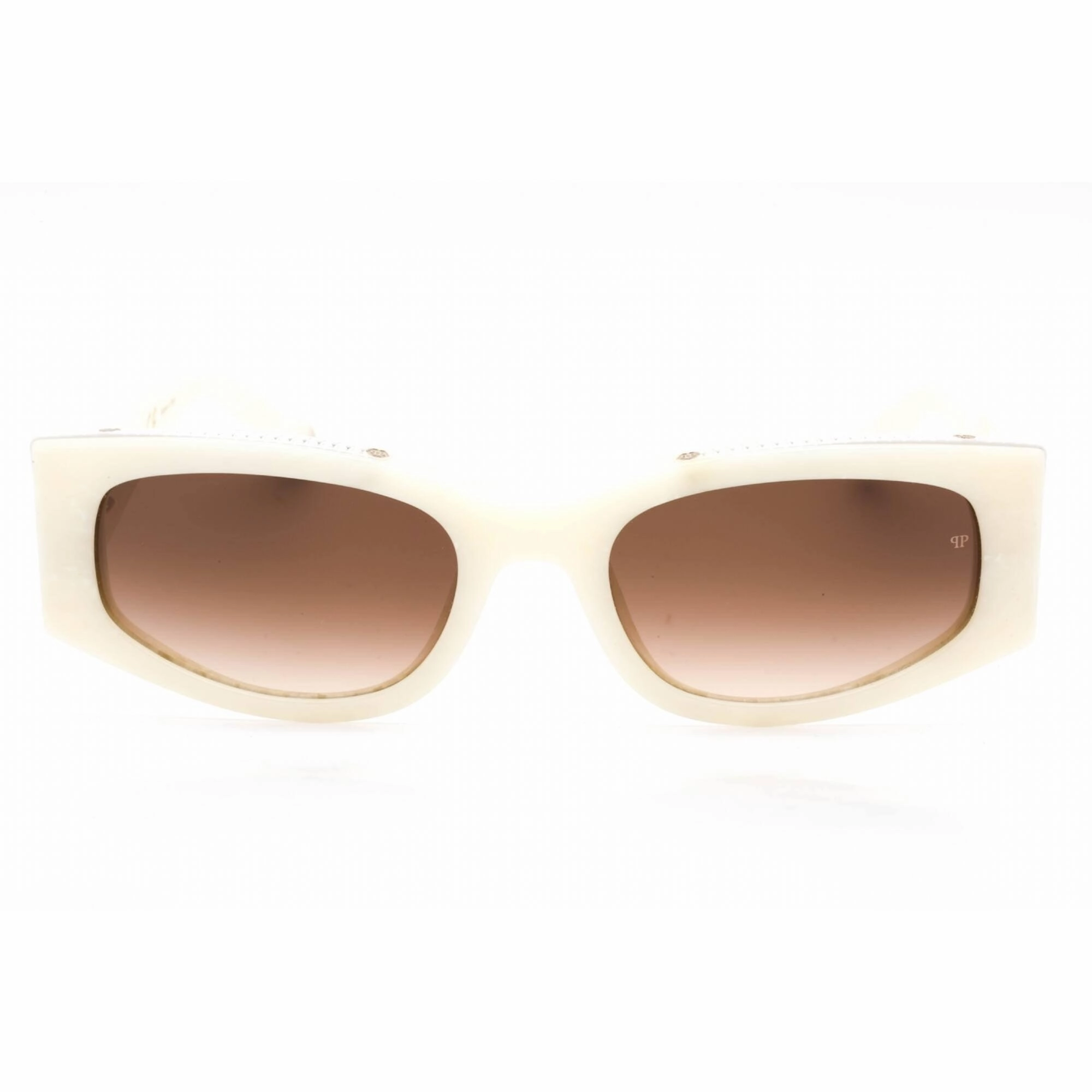 Philipp Plein Women's Sunglasses - Ivory White Frame Brown Lens | SPP025S 09YL