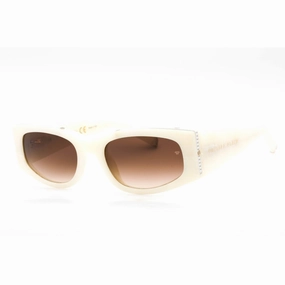 Philipp Plein Women's Sunglasses - Ivory White Frame Brown Lens | SPP025S 09YL