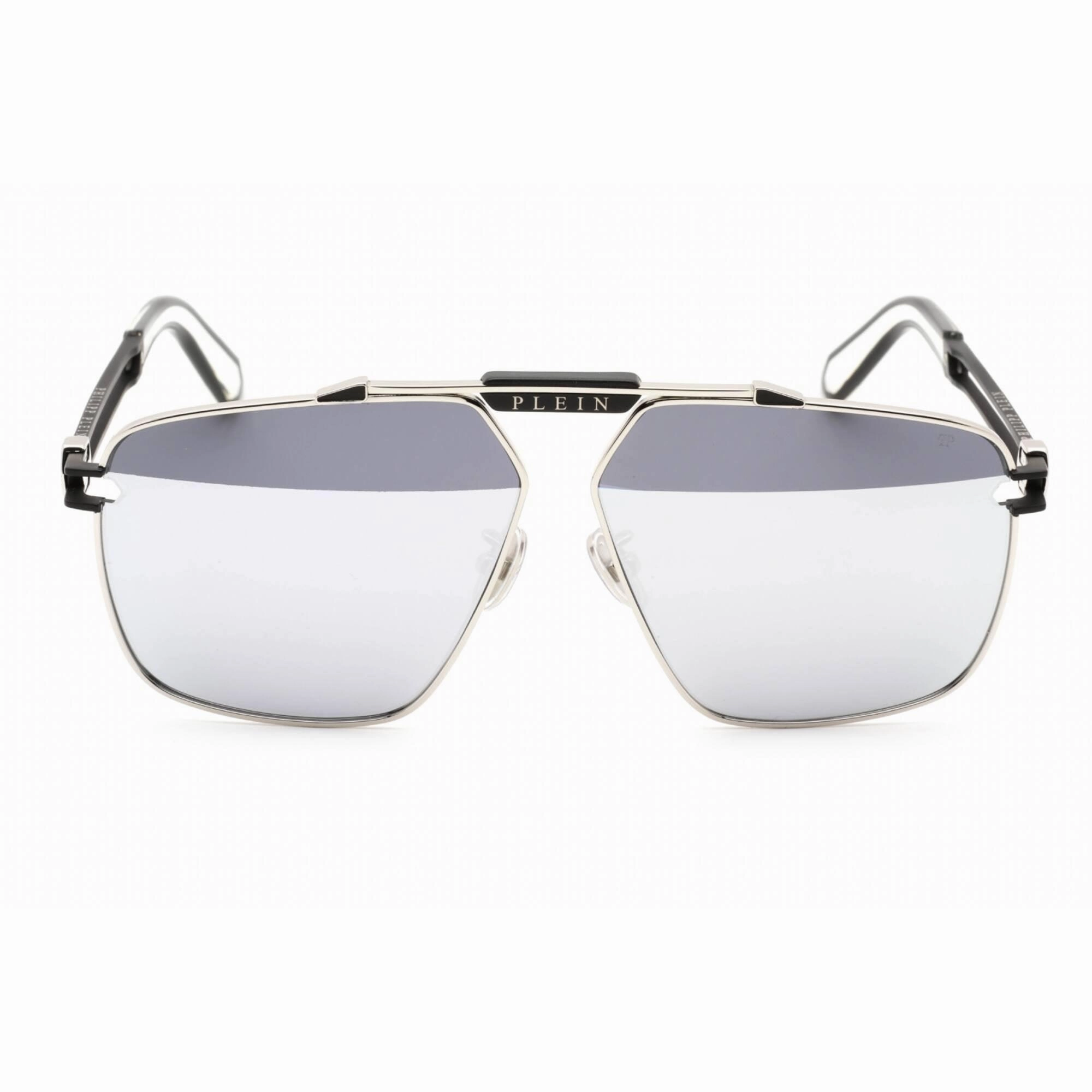 Philipp Plein Women's Sunglasses - Silver Metal Aviator Shape Frame | SPP049M K07X