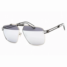 Philipp Plein Women's Sunglasses - Silver Metal Aviator Shape Frame | SPP049M K07X