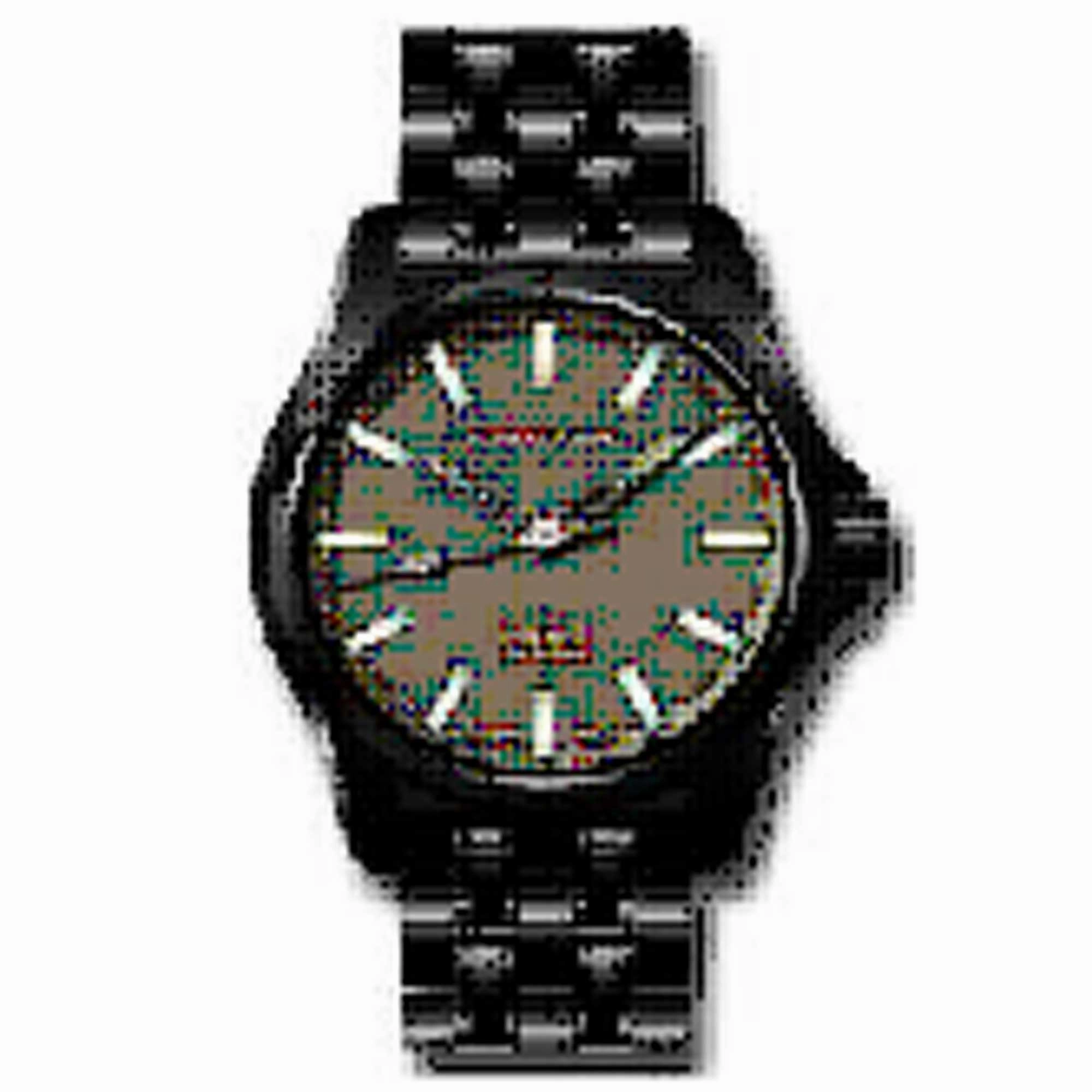 Protek Men's Watch - USMC Series Quartz Sand Dial Black Titanium Bracelet | 3106BR