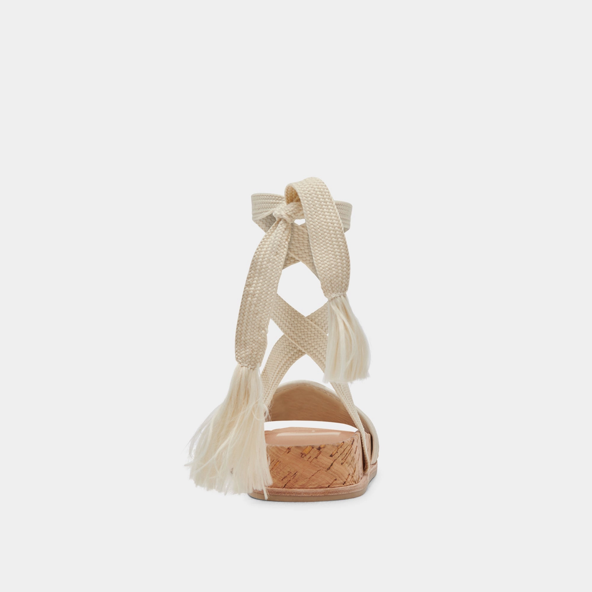 SALACY SANDALS WHITE NATURAL RAFFIA