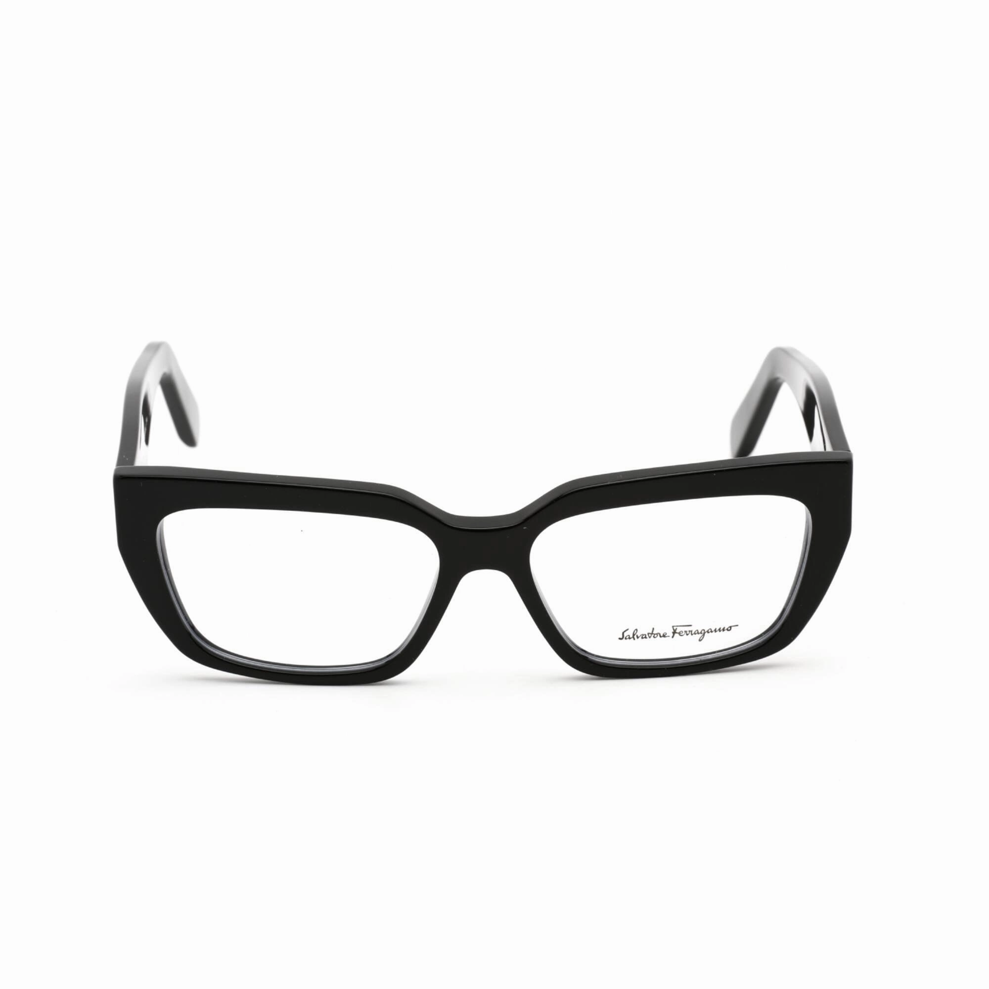 Salvatore Ferragamo Women's Eyeglasses - Rectangular Black Plastic Frame | SF2905 001