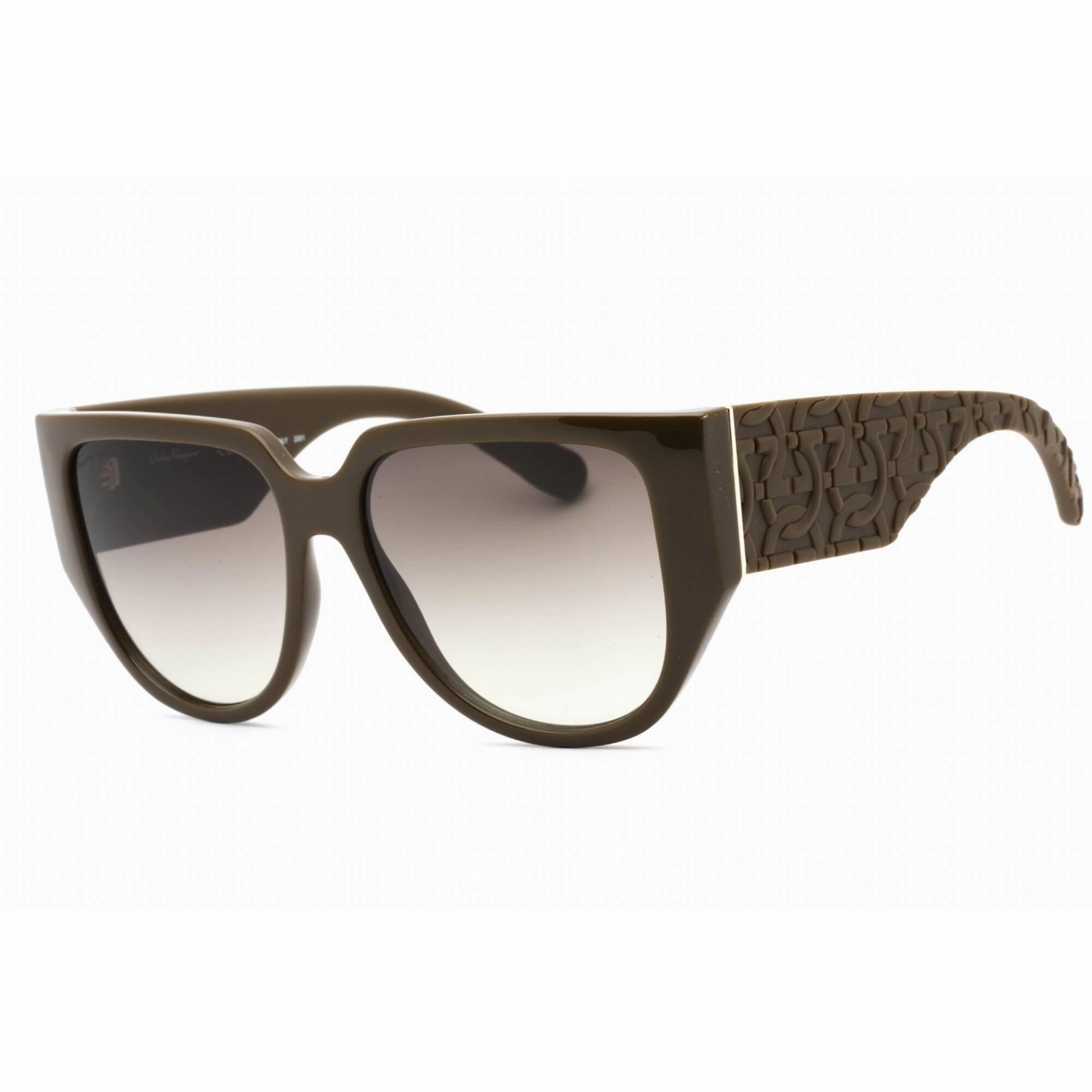 Salvatore Ferragamo Women's Sunglasses - Dark Khaki Frame Grey Lens | SF1088SE 324