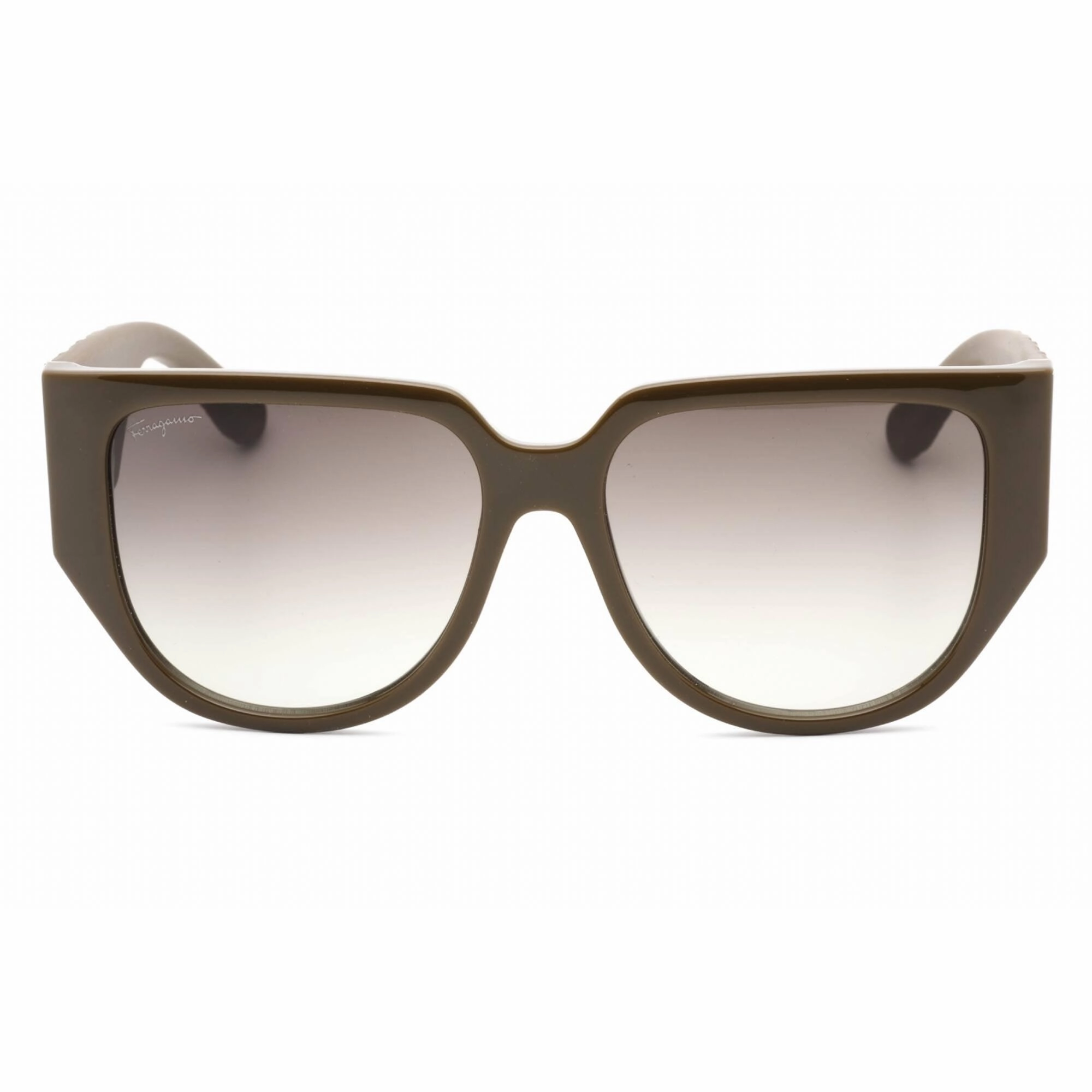 Salvatore Ferragamo Women's Sunglasses - Dark Khaki Frame Grey Lens | SF1088SE 324