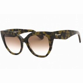 Salvatore Ferragamo Women's Sunglasses - Tortoise Green Cat Eye Frame | SF1061S 246