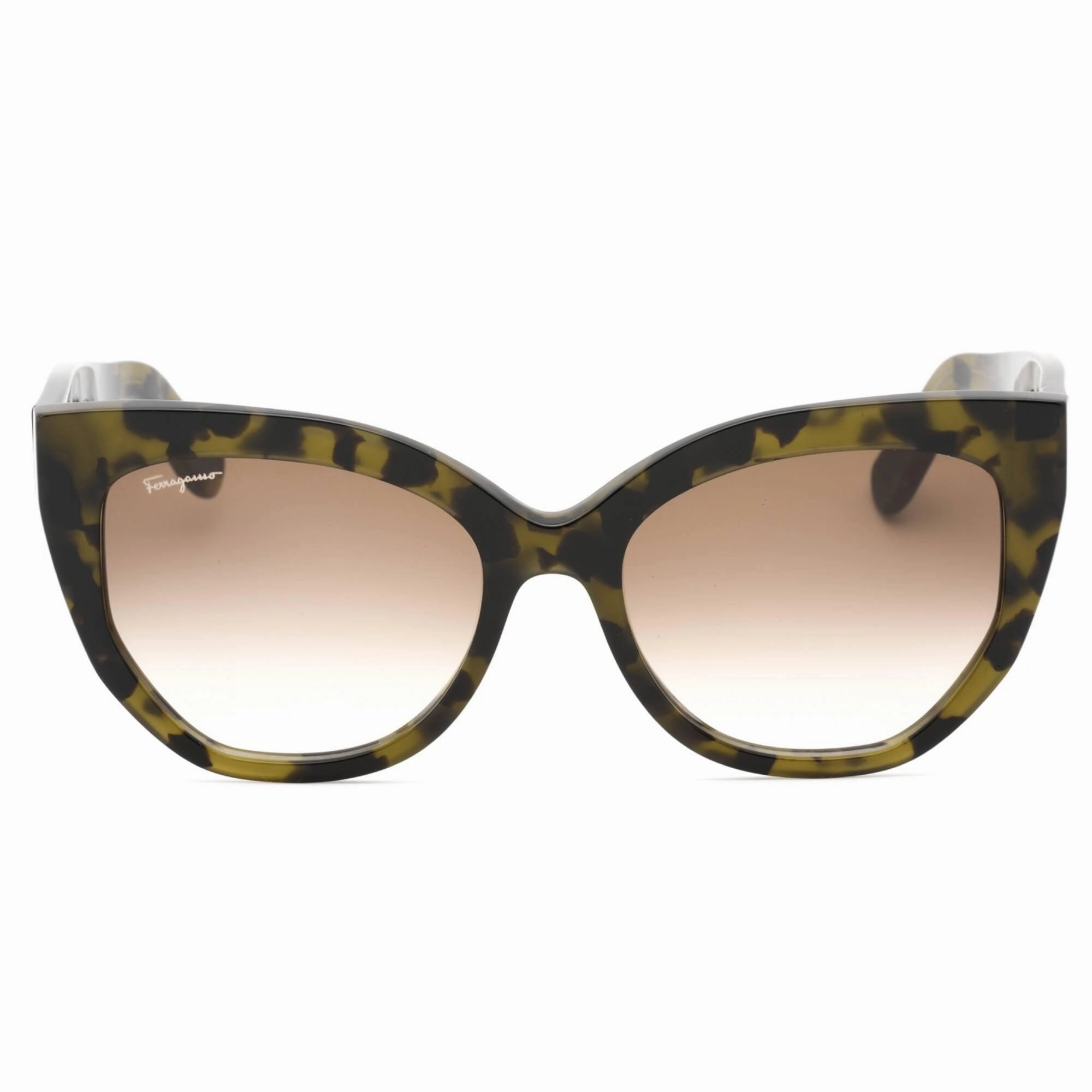 Salvatore Ferragamo Women's Sunglasses - Tortoise Green Cat Eye Frame | SF1061S 246