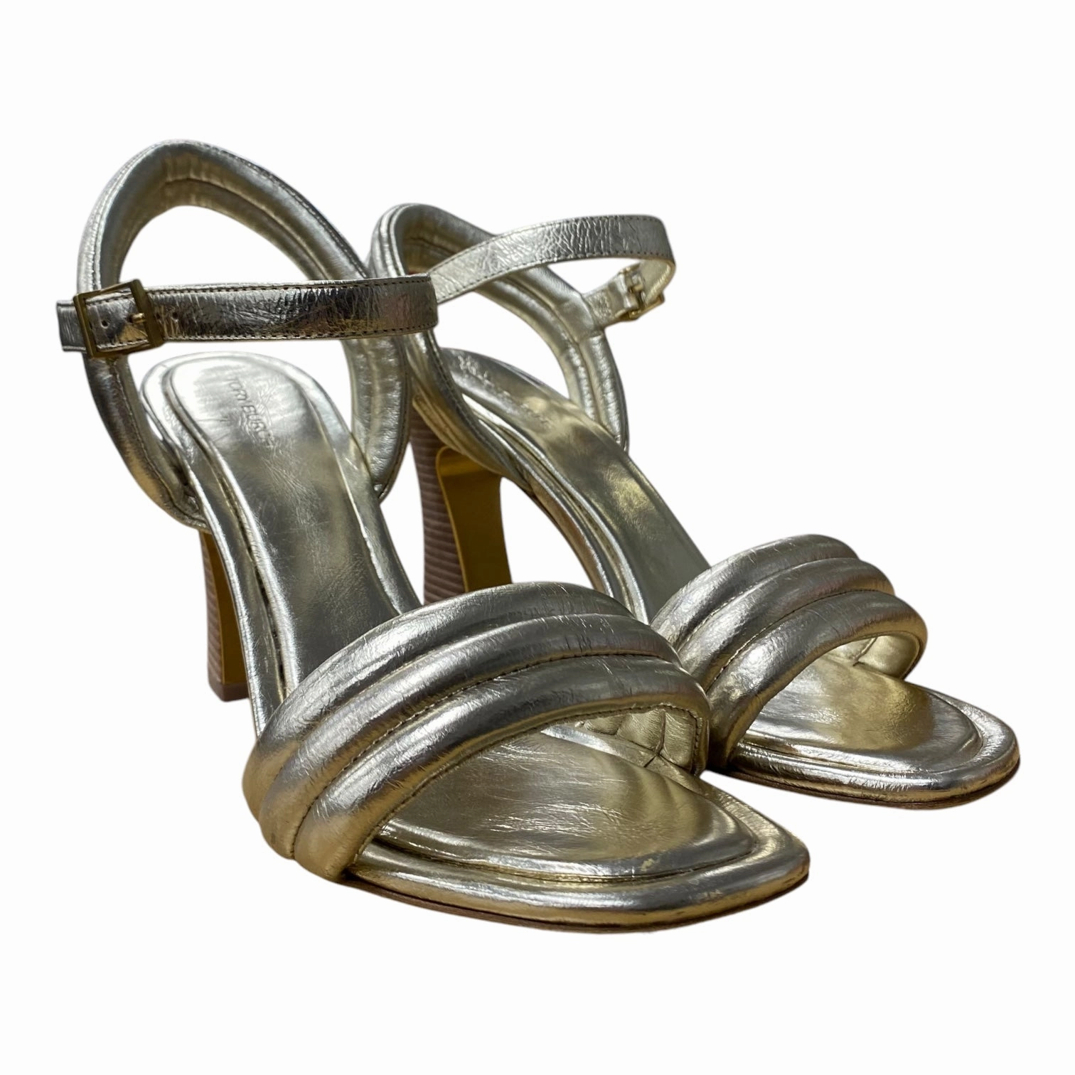 Sandals Designer By Tory Burch In Gold, Size:9