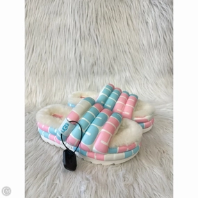 Sandals Designer By Ugg In Blue & Pink, Size: 7