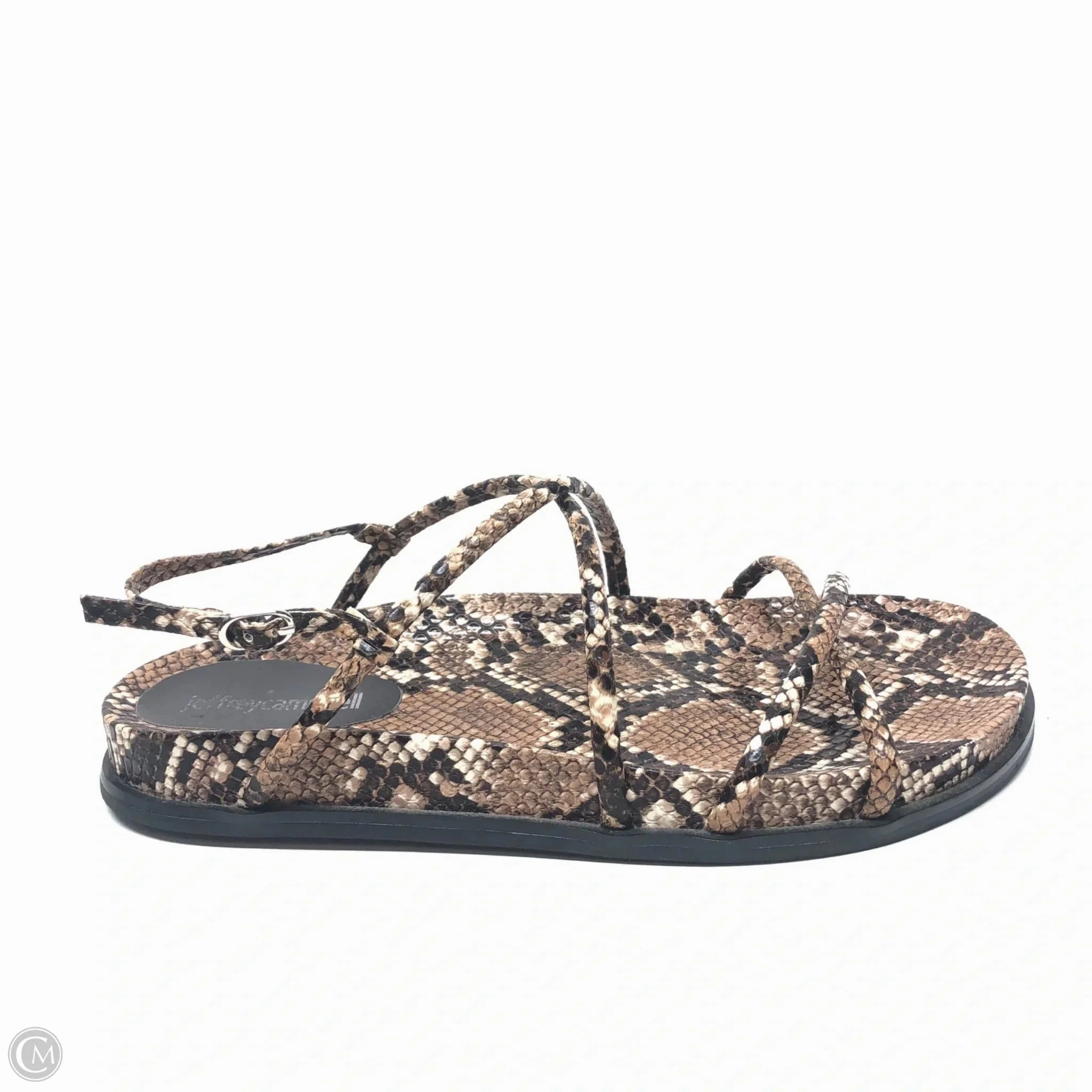 Sandals Flats By Jeffery Campbell In Snakeskin Print, Size: 7.5