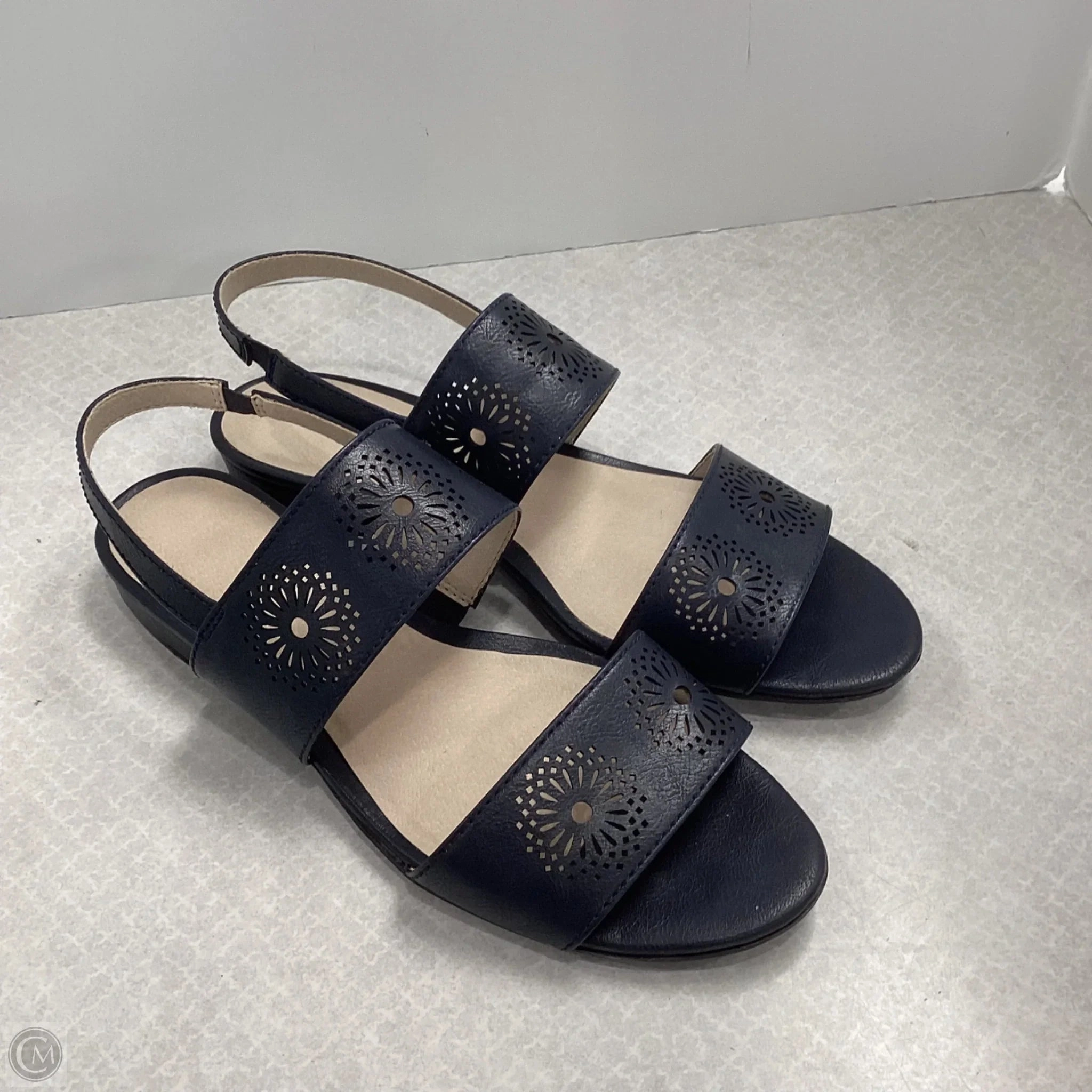 Sandals Flats By Life Stride In Blue, Size: 9.5