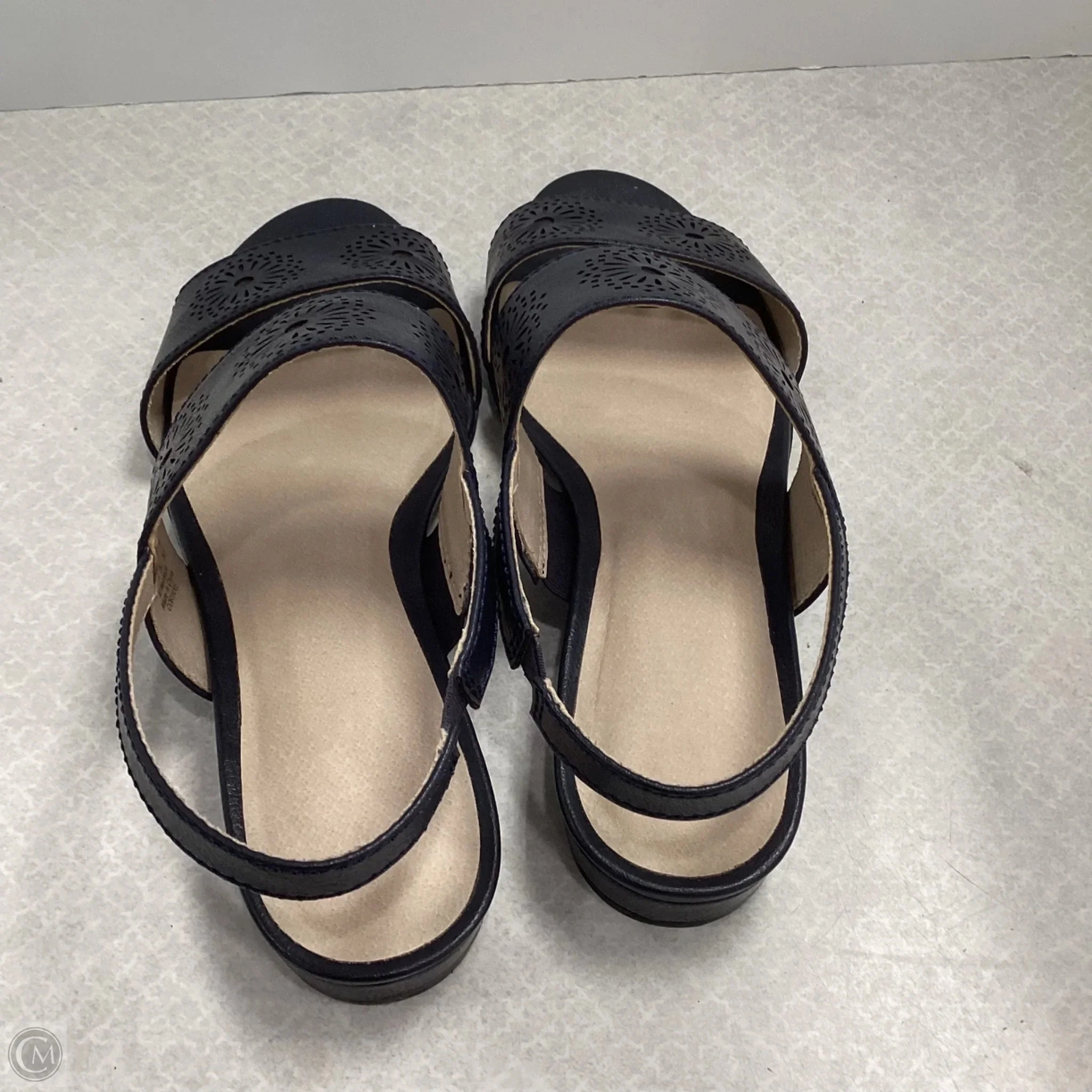 Sandals Flats By Life Stride In Blue, Size: 9.5