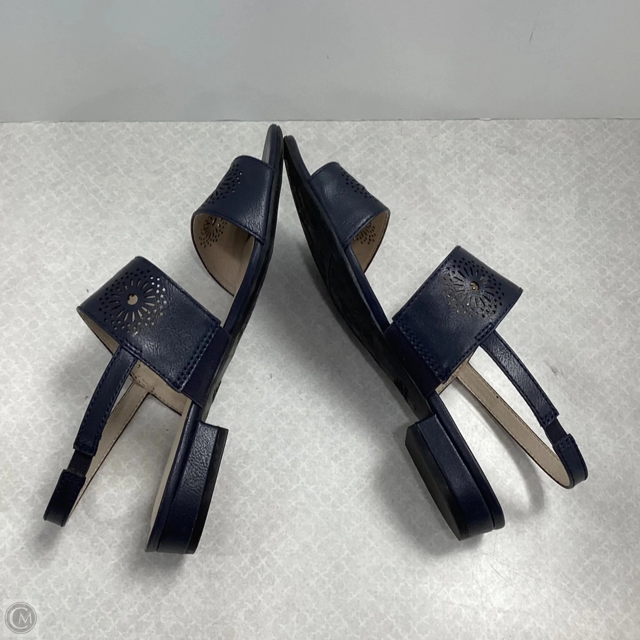Sandals Flats By Life Stride In Blue, Size: 9.5