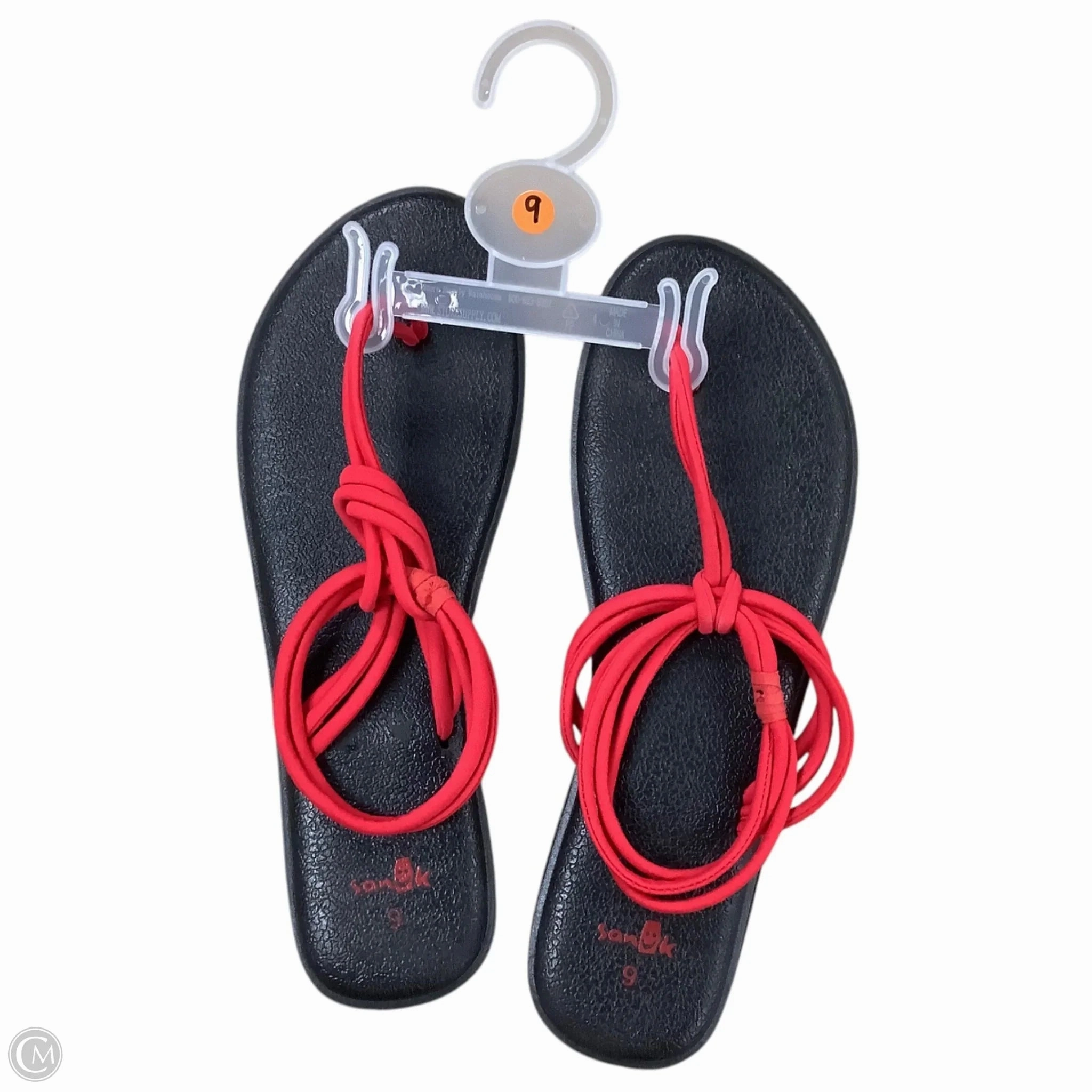 Sandals Flats By Sanuk In Red, Size: 9