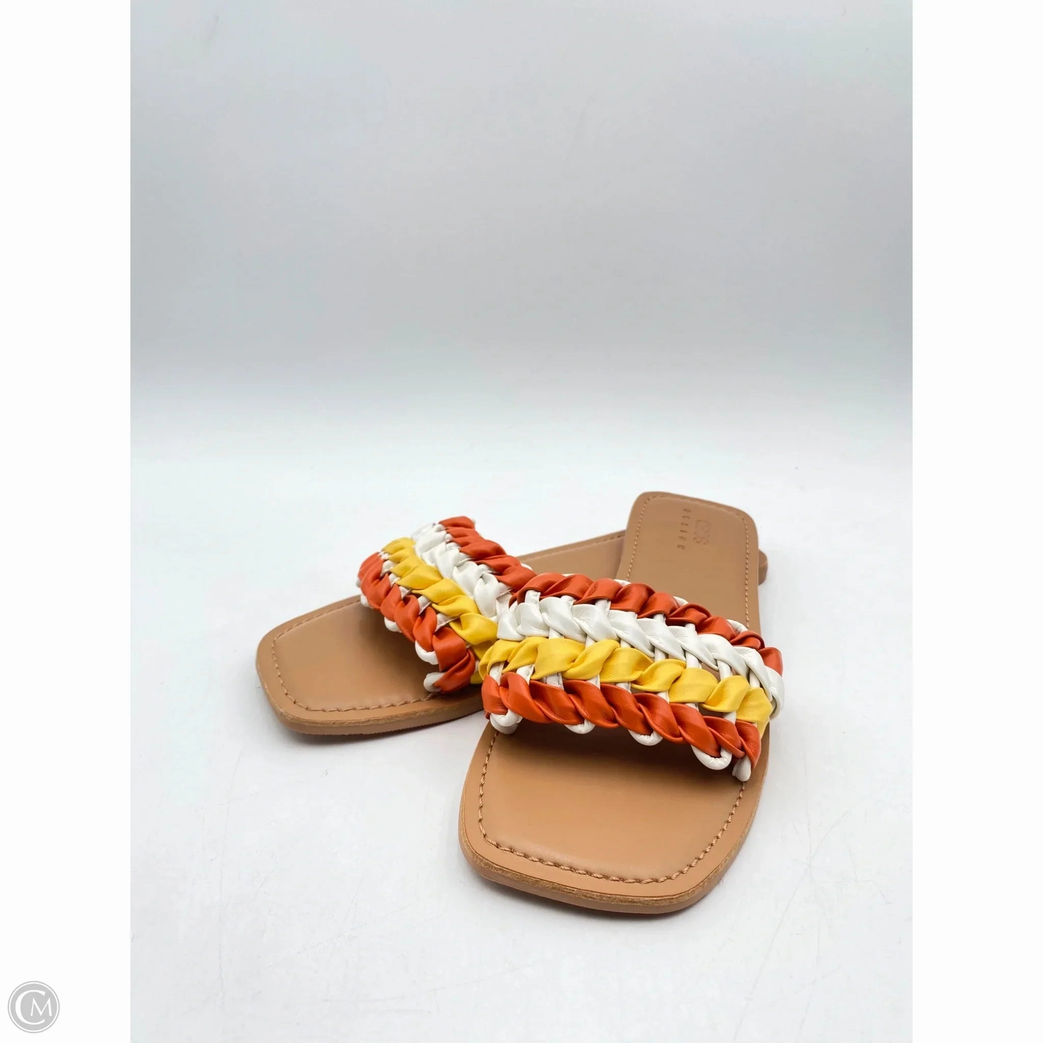 Sandals Flip Flops By Asos In Orange & White, Size: 9