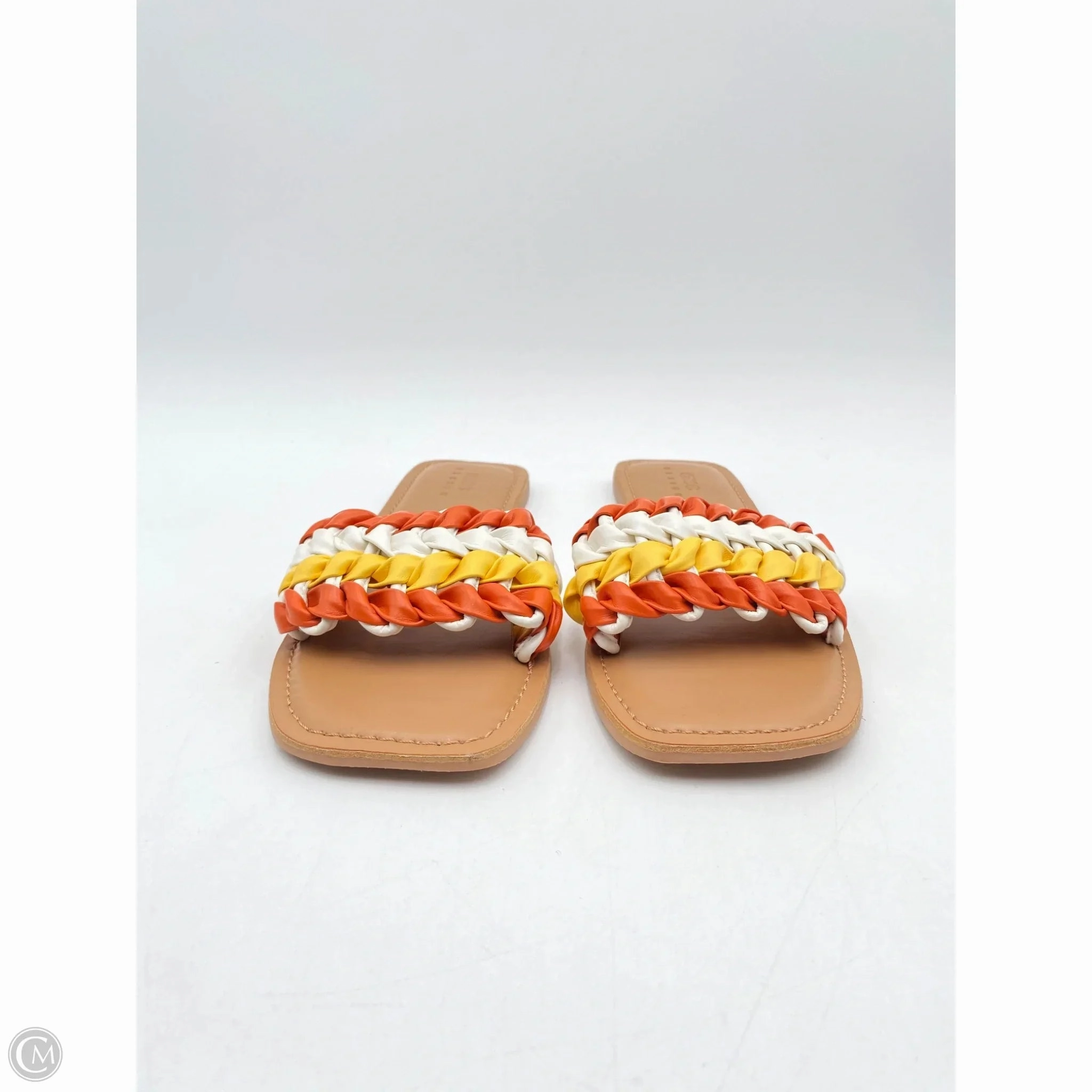 Sandals Flip Flops By Asos In Orange & White, Size: 9