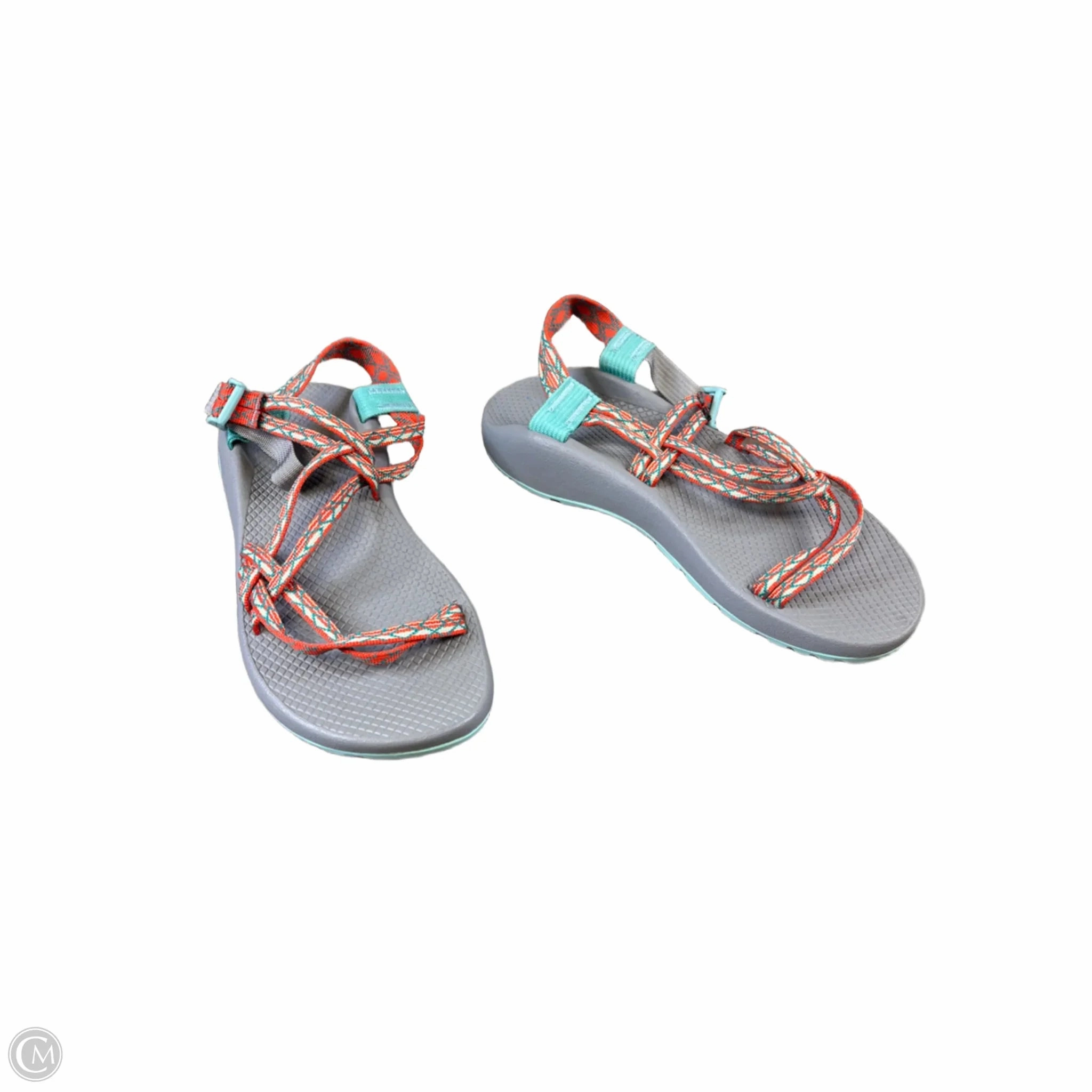 Sandals Sport By Clothes Mentor In Grey & Orange, Size: 11
