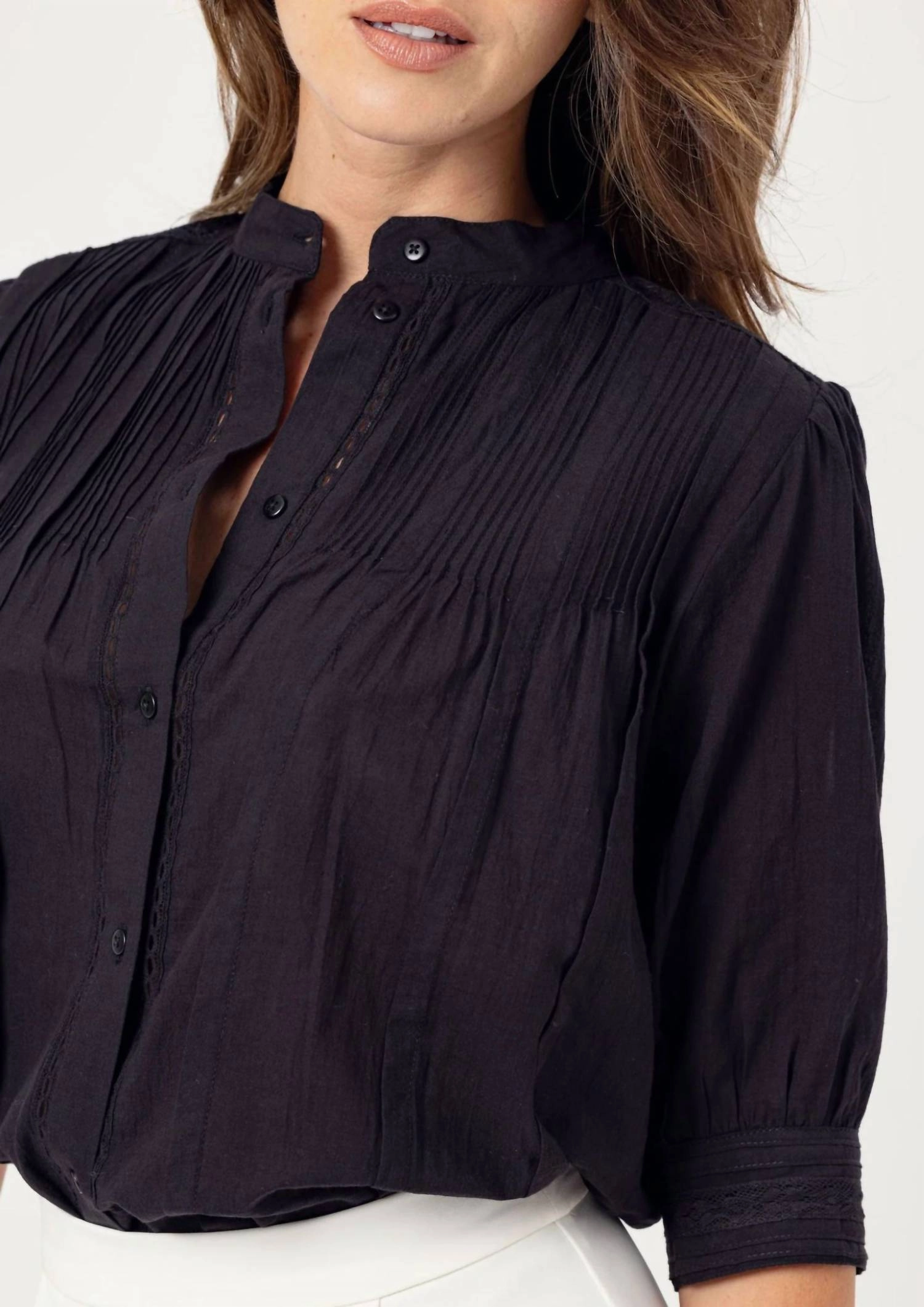 Scarlett Button Shirt In Black