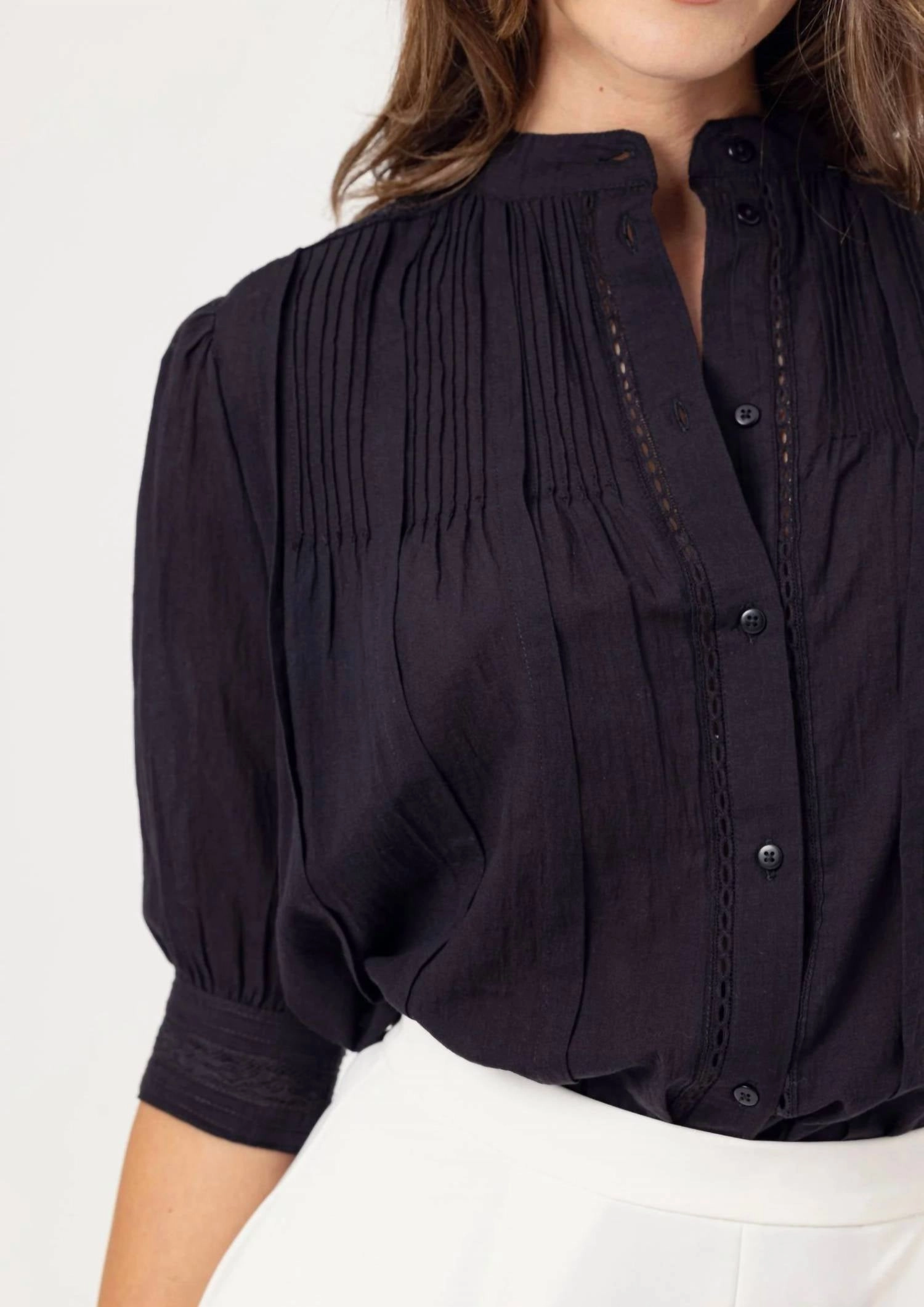 Scarlett Button Shirt In Black