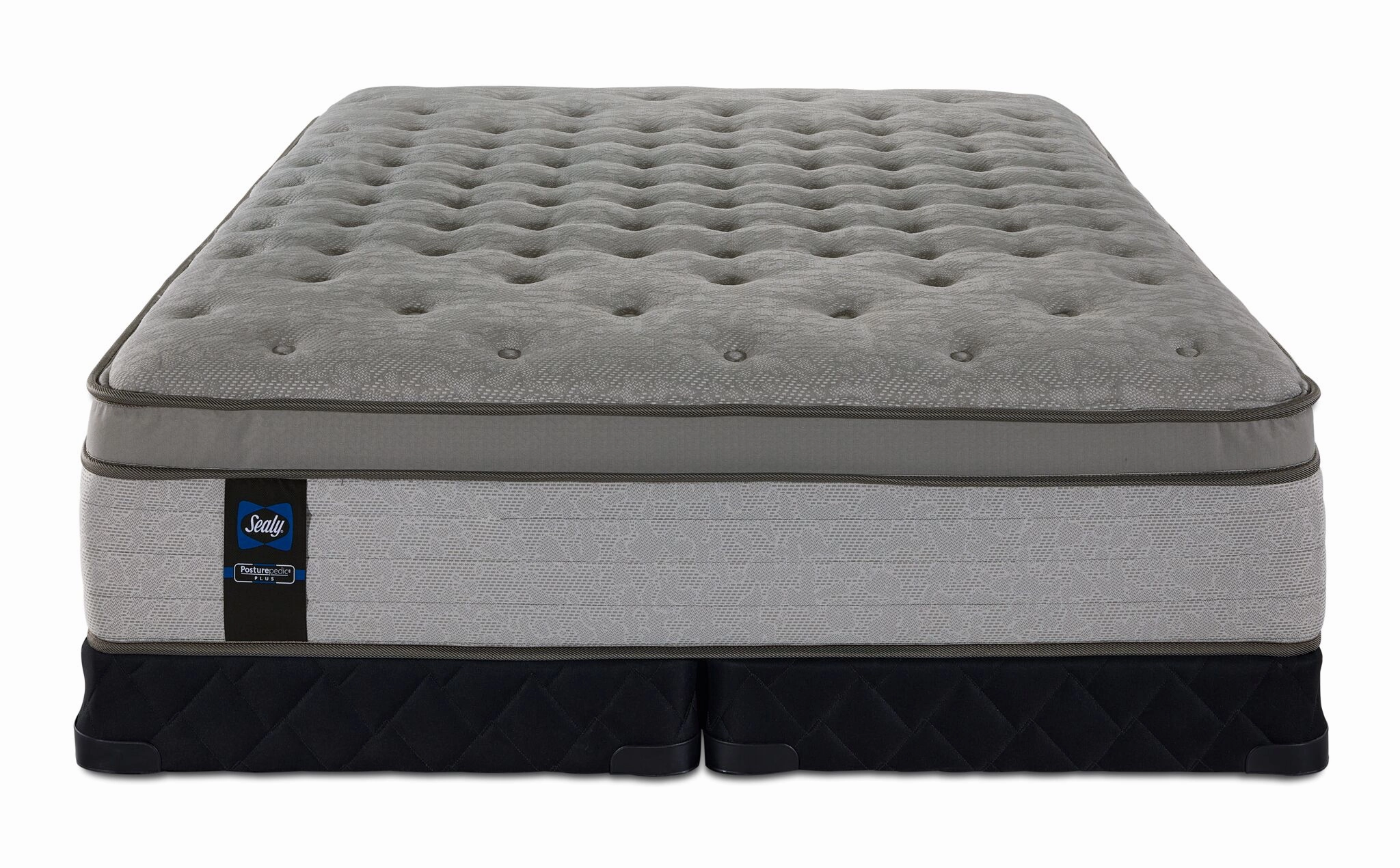 Sealy Posturepedic® Plus Sterling Milana II Luxury Plush Eurotop King Mattress and Low Profile Split Boxspring Set