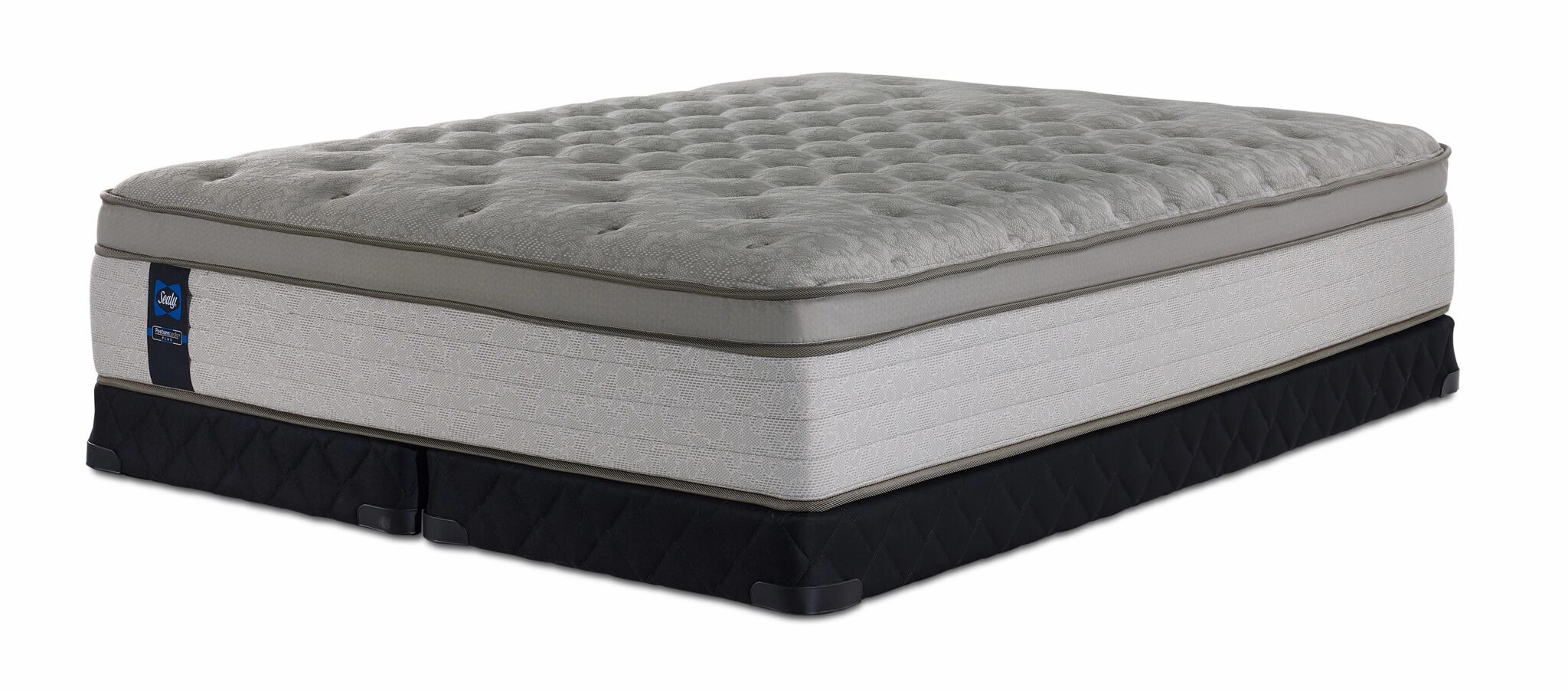 Sealy Posturepedic® Plus Sterling Milana II Luxury Plush Eurotop King Mattress and Low Profile Split Boxspring Set