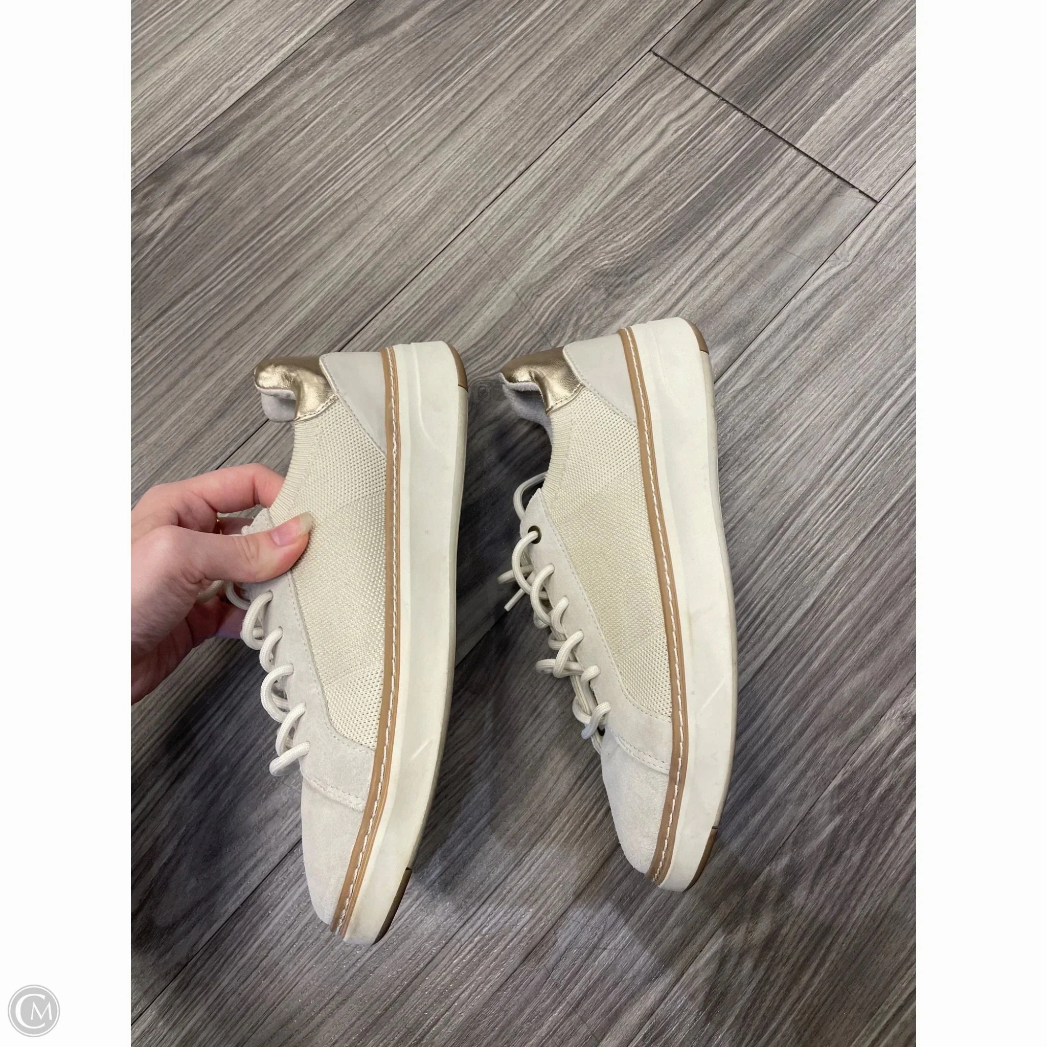 Shoes Athletic By Hush Puppies In Gold, Size: 8
