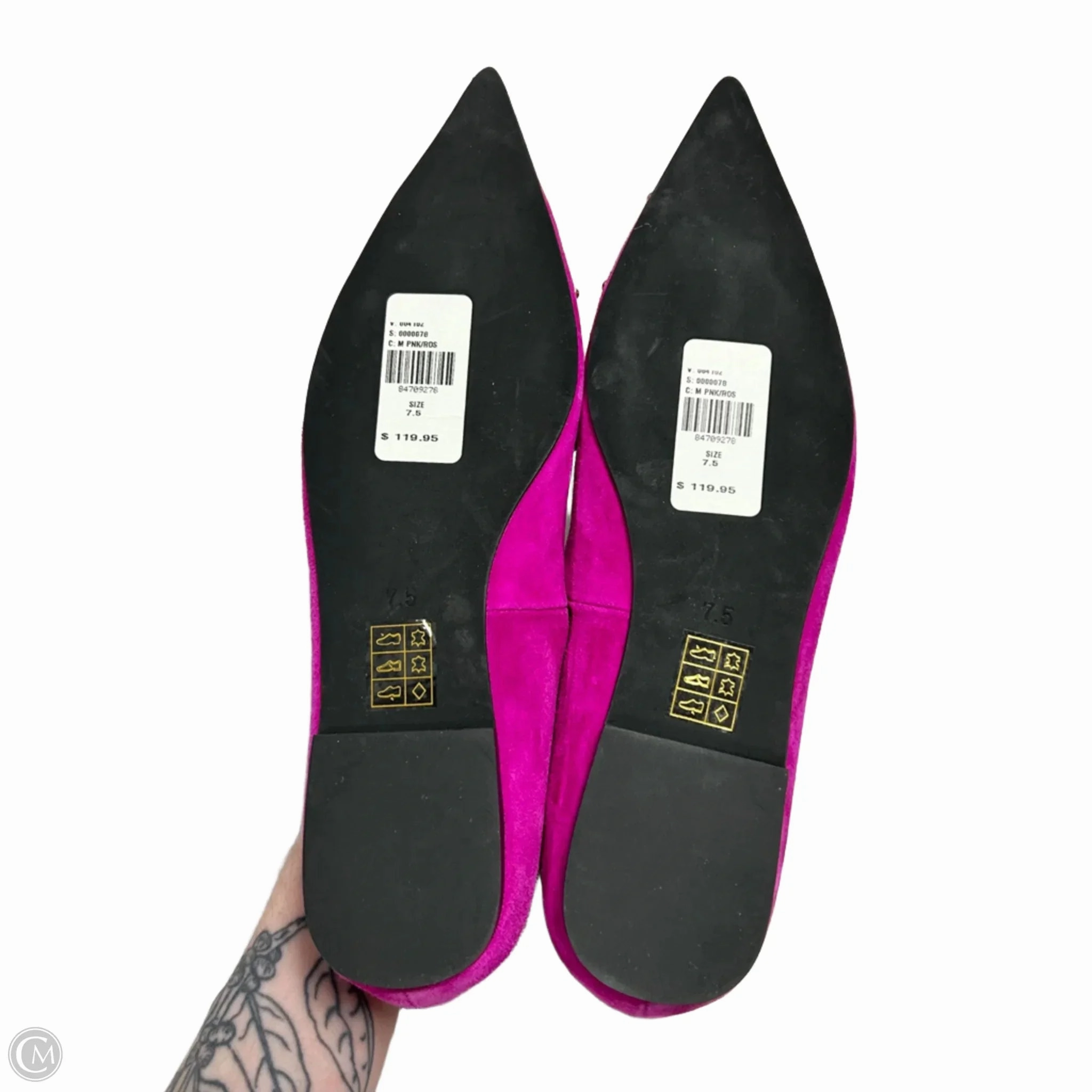 Shoes Flats By Jeffery Campbell In Gold & Purple, Size: 7.5
