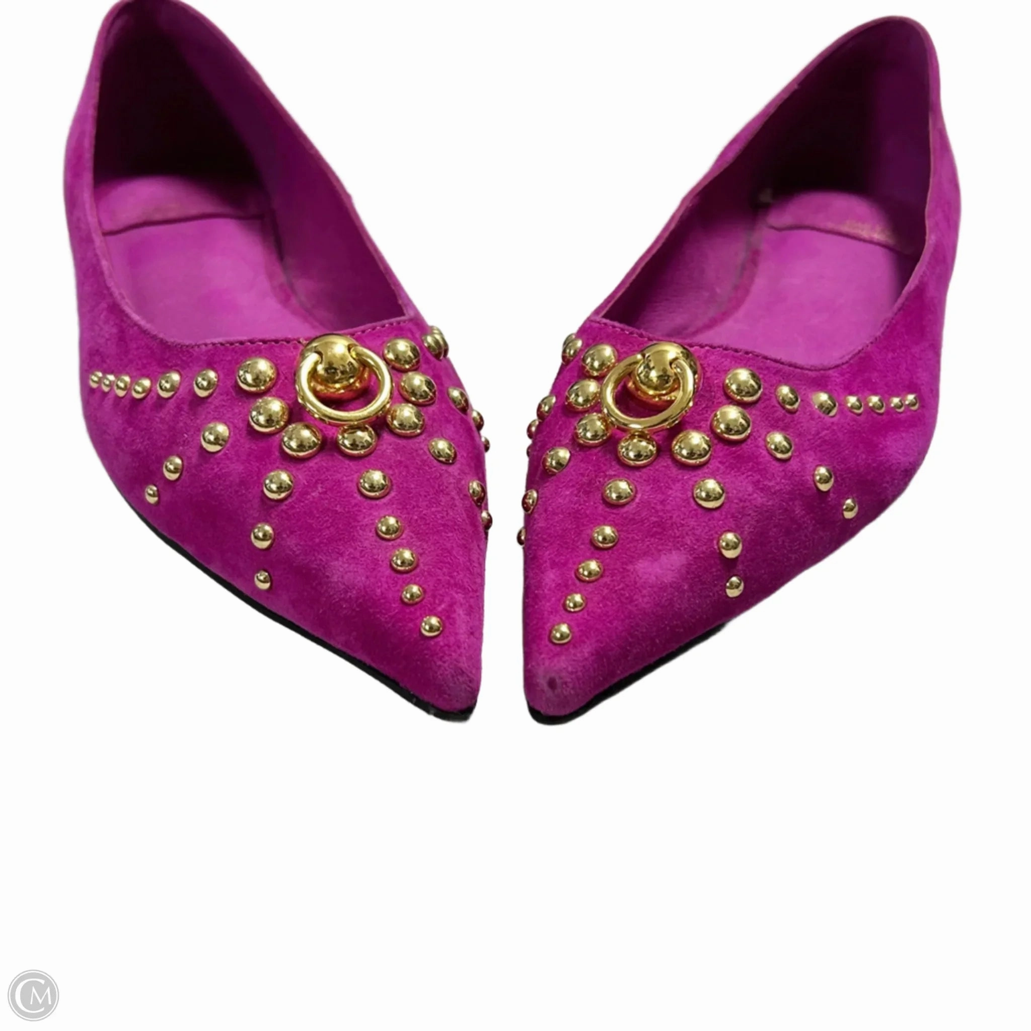 Shoes Flats By Jeffery Campbell In Gold & Purple, Size: 7.5