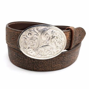 Silver King Filigree Overlay One Piece Buckle 1.5