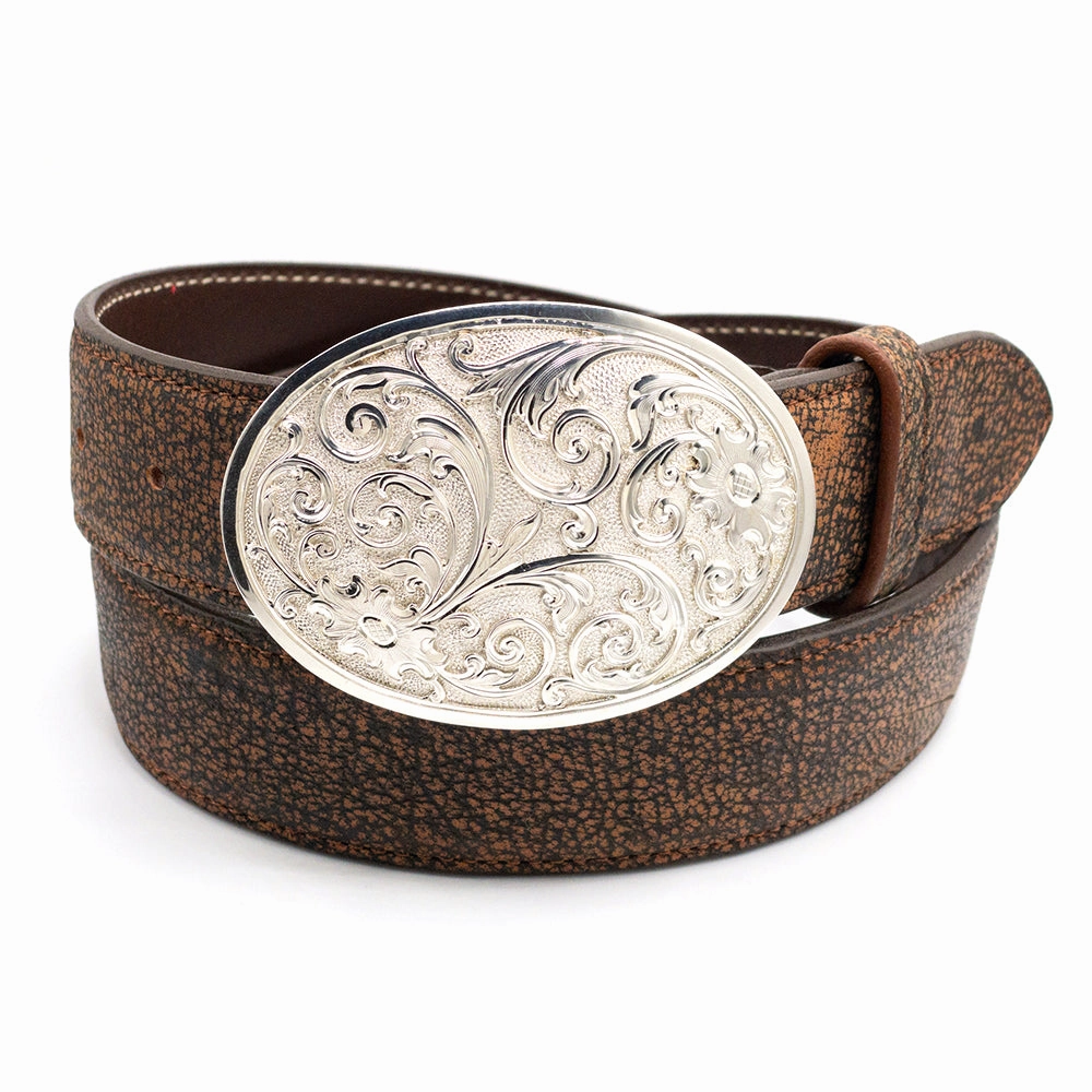 Silver King Filigree Overlay One Piece Buckle 1.5