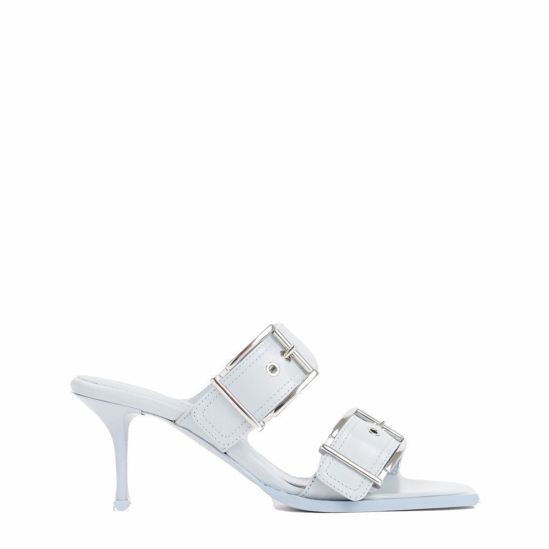 Spring Blue Leather Sandals