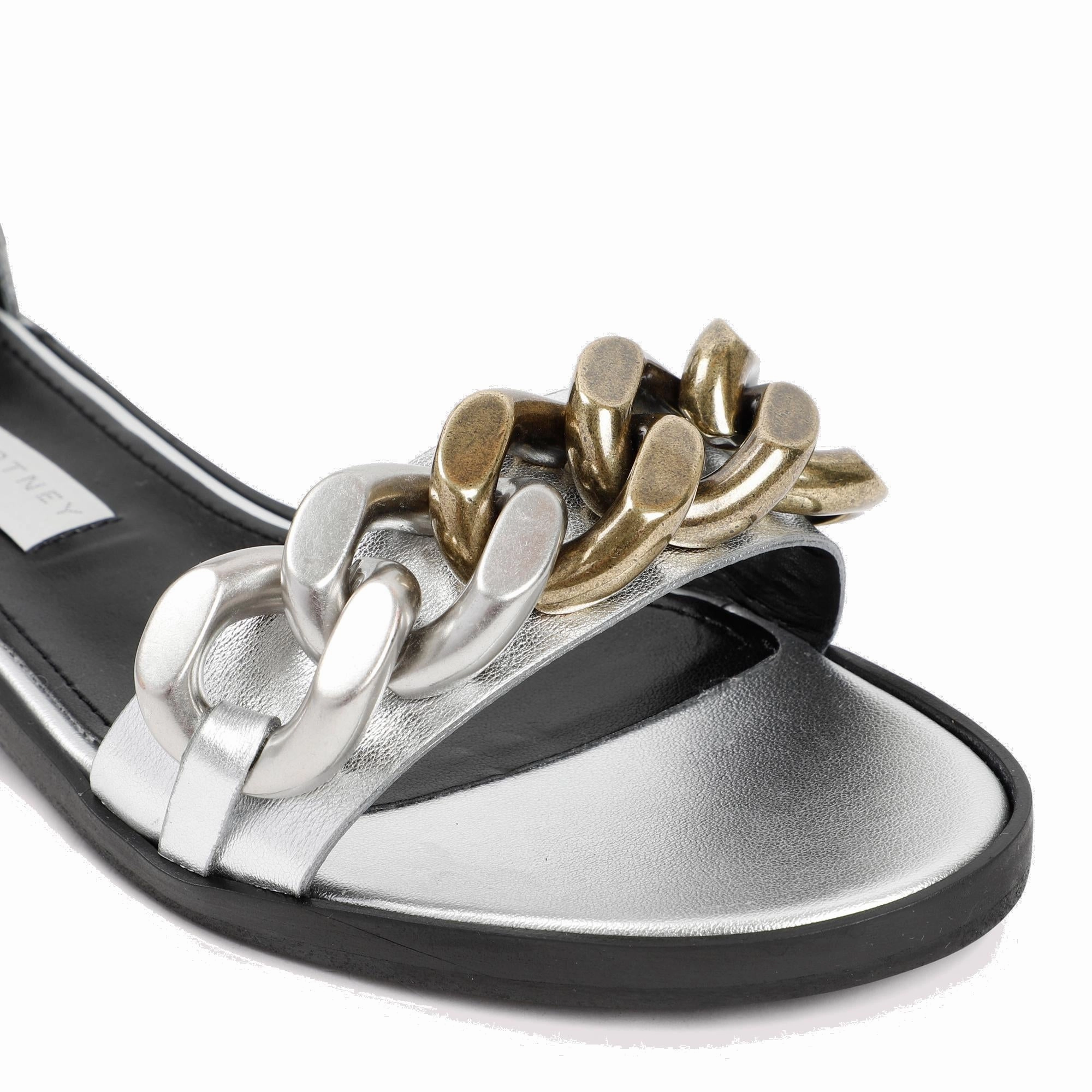 Stella McCartney Chain-Link Detailed Open Toe Sandals