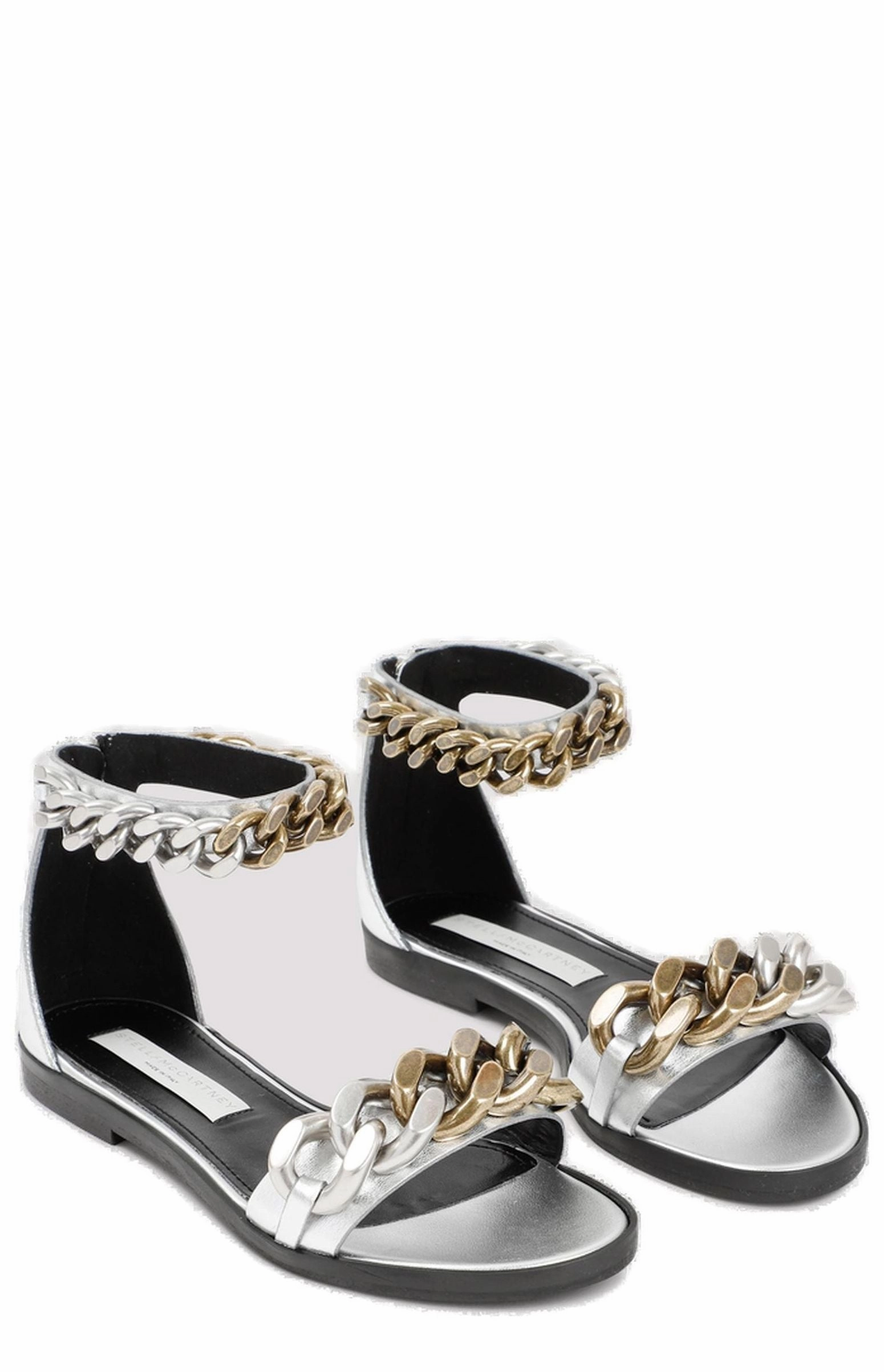 Stella McCartney Chain-Link Detailed Open Toe Sandals