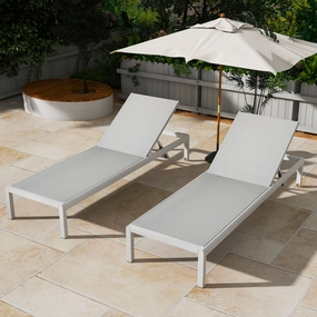 Streamdale Aluminum Outdoor Chaise Lounge Set (2)
