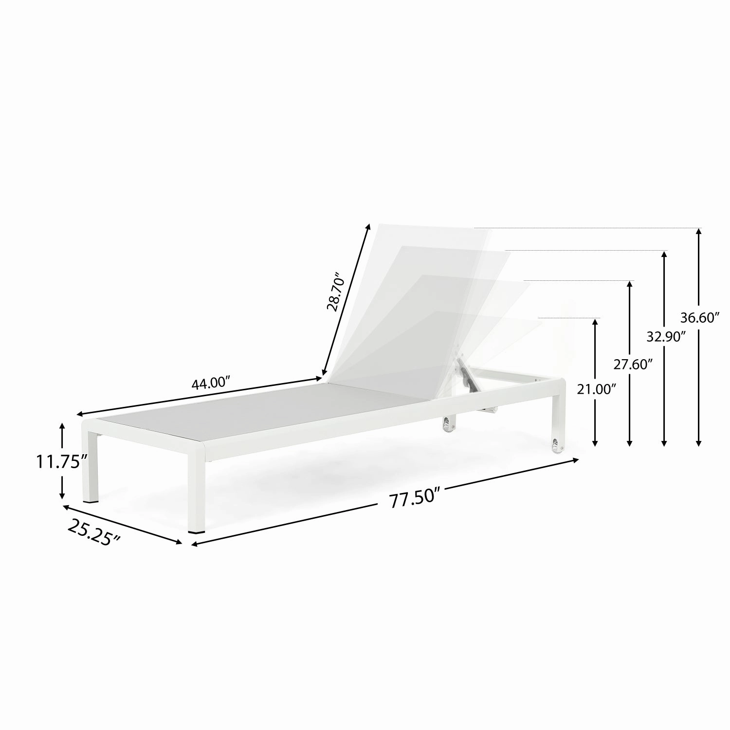 Streamdale Aluminum Outdoor Chaise Lounge Set (2)