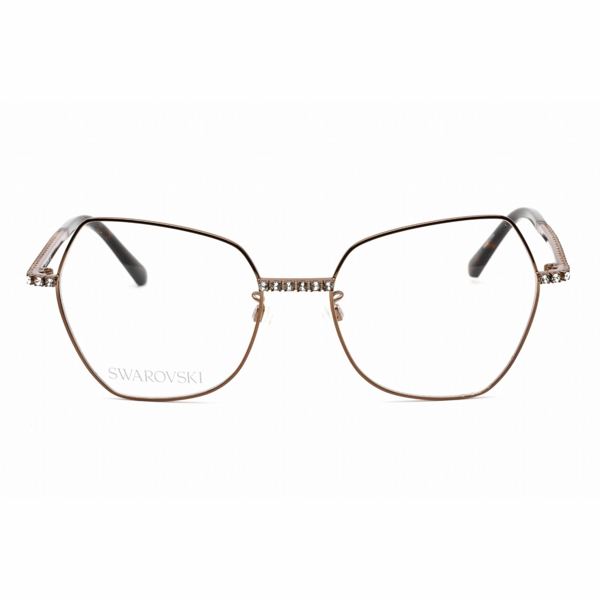 Swarovski Women's Eyeglasses - Butterfly Dark Shiny Brown Metal Frame | SK5422-H 048